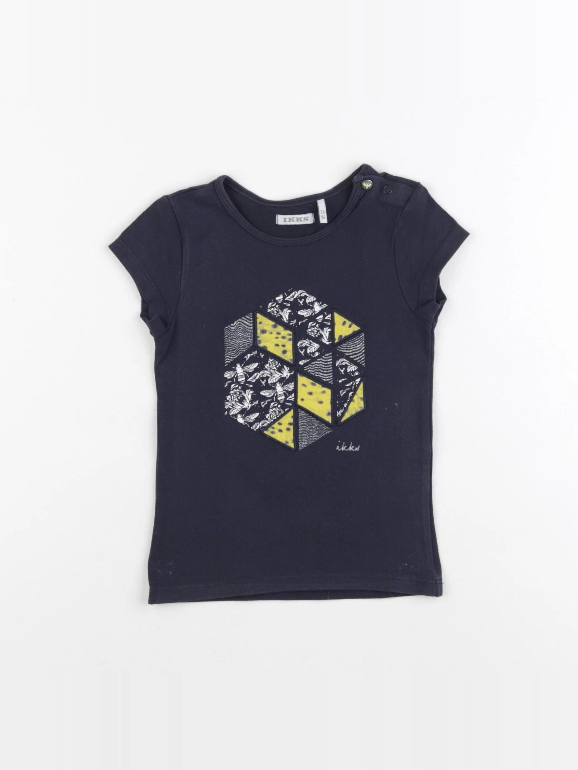 IKKS - tee-shirt bleu - 2 ans