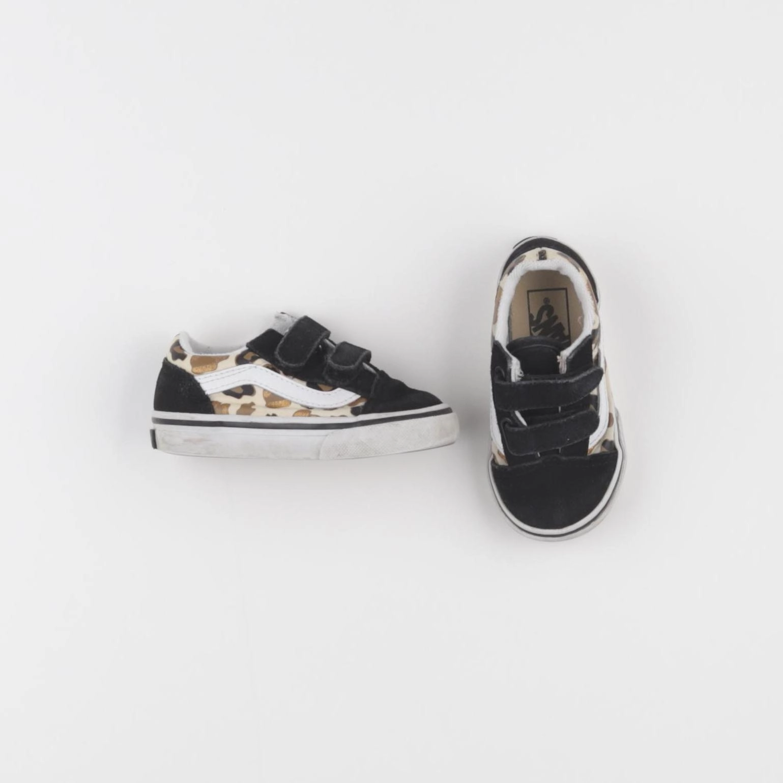 Vans - tennis à scratch/ lacets noir - pointure 22