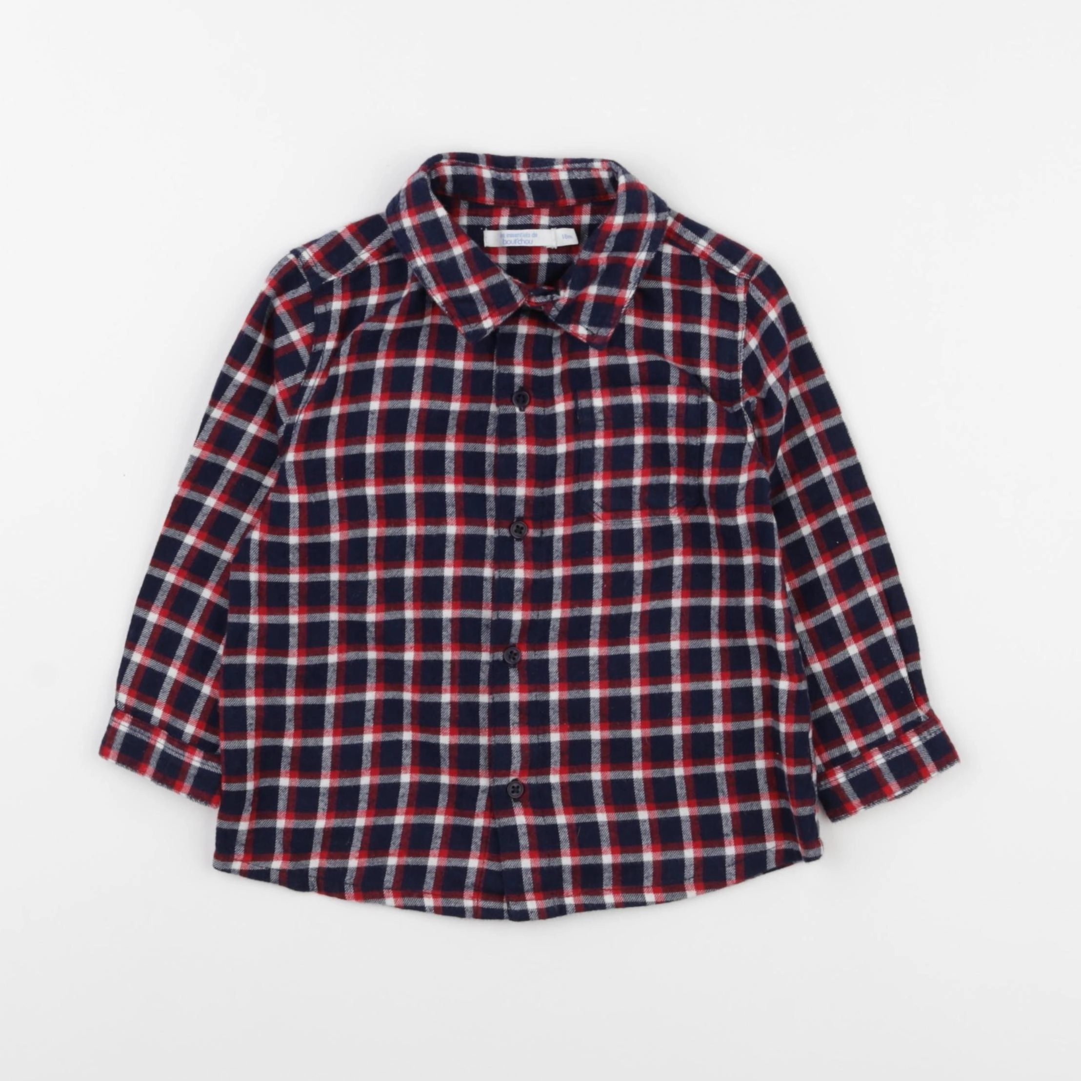 Boutchou - chemise bleu - 18 mois