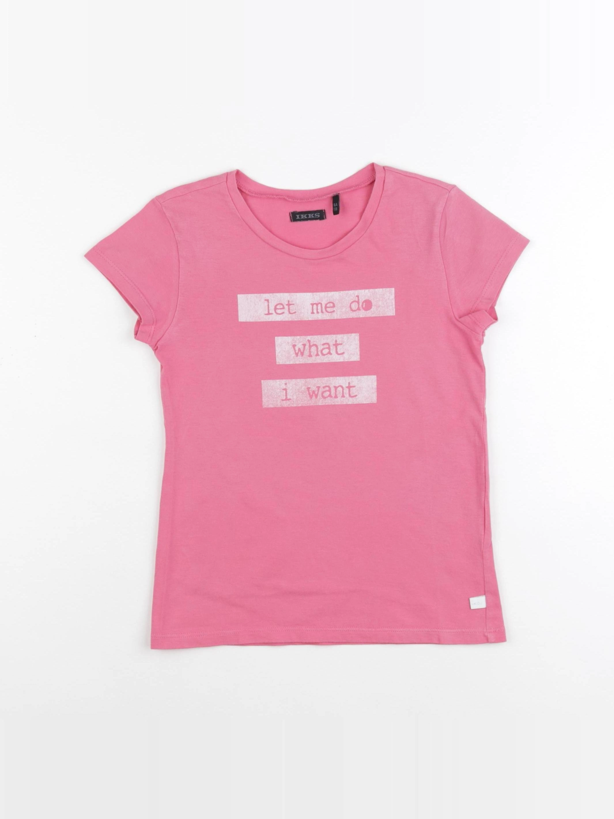 IKKS - tee-shirt rose - 6 ans