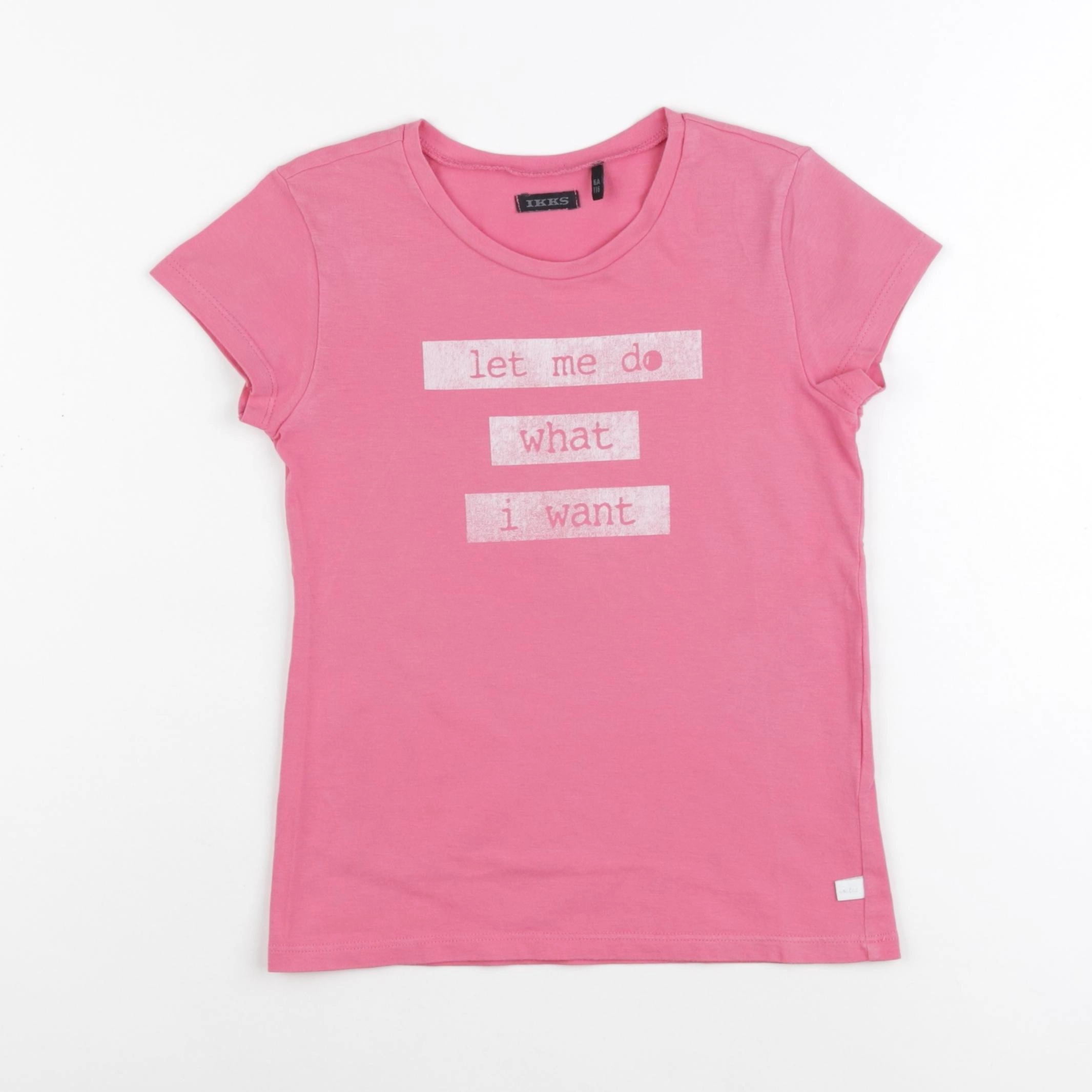 IKKS - tee-shirt rose - 6 ans