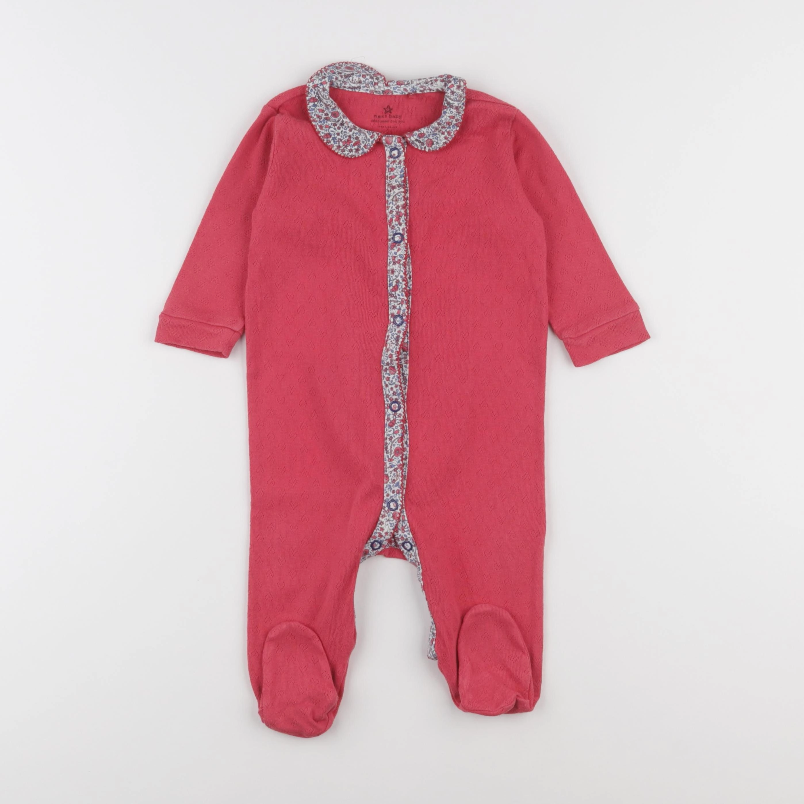Next - pyjama coton rose - 6/9 mois