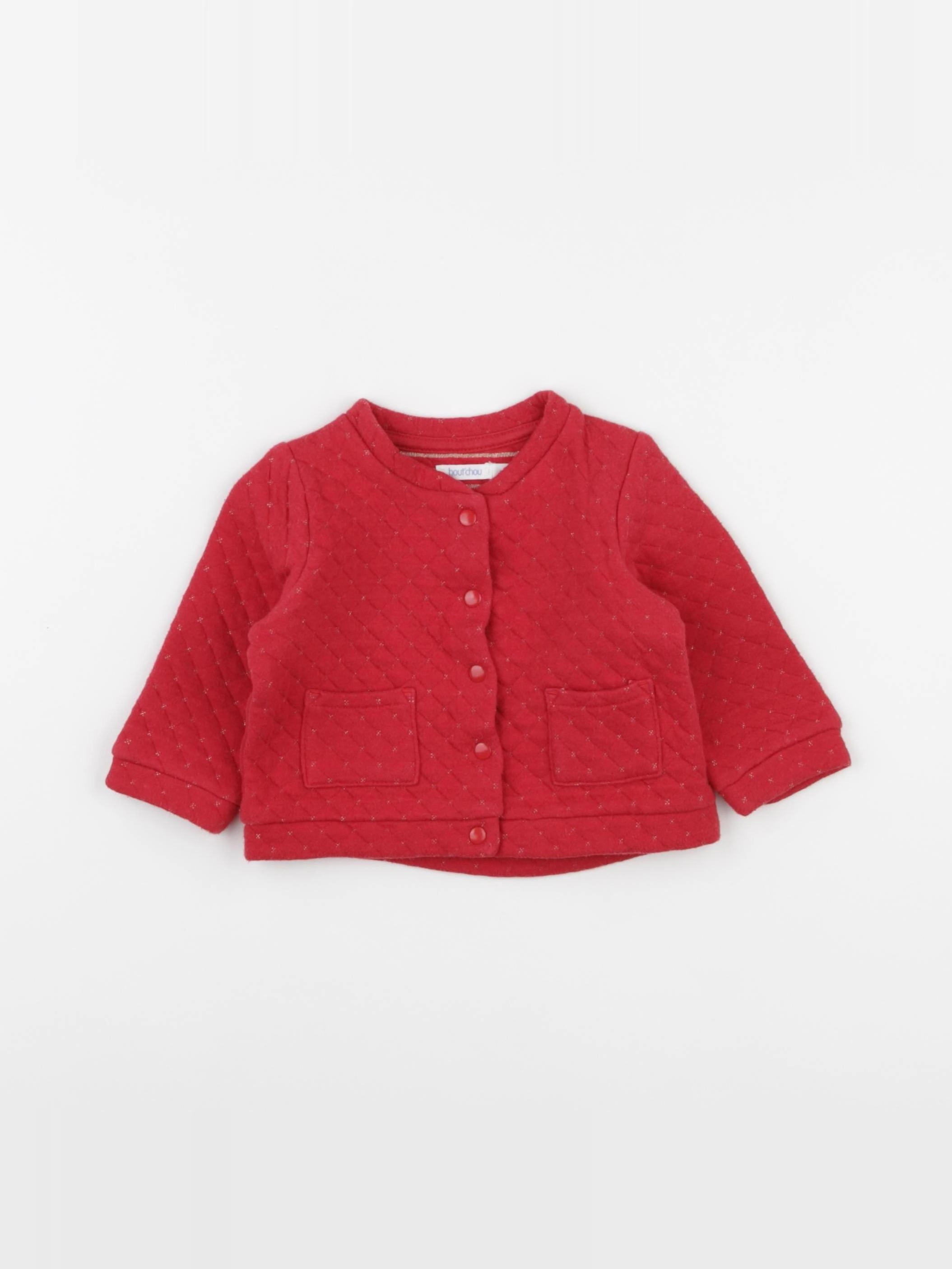Boutchou - gilet rouge - 6 mois