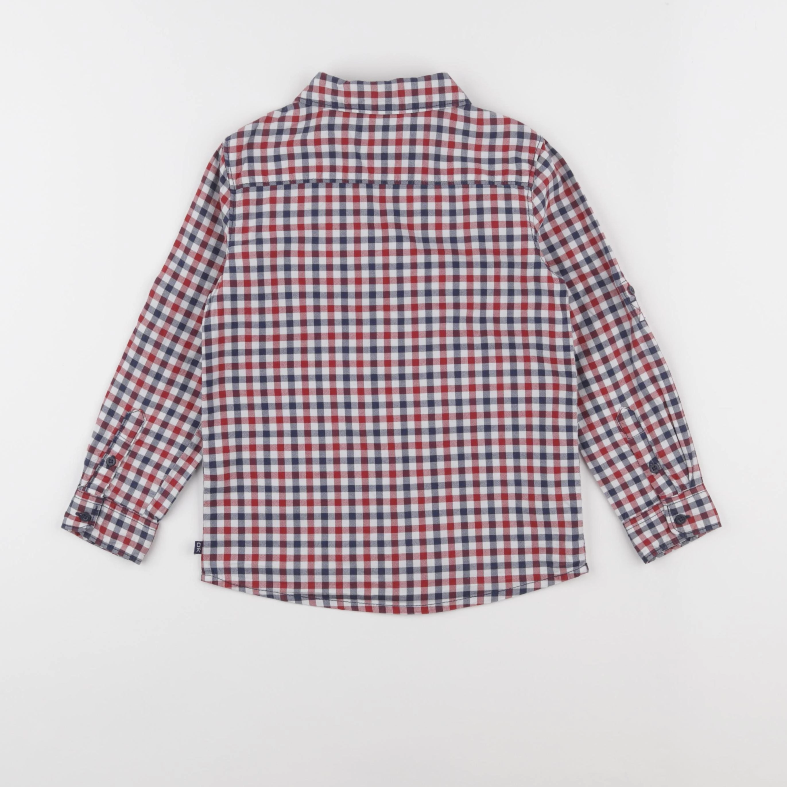 Okaidi - chemise bleu, rouge - 5 ans