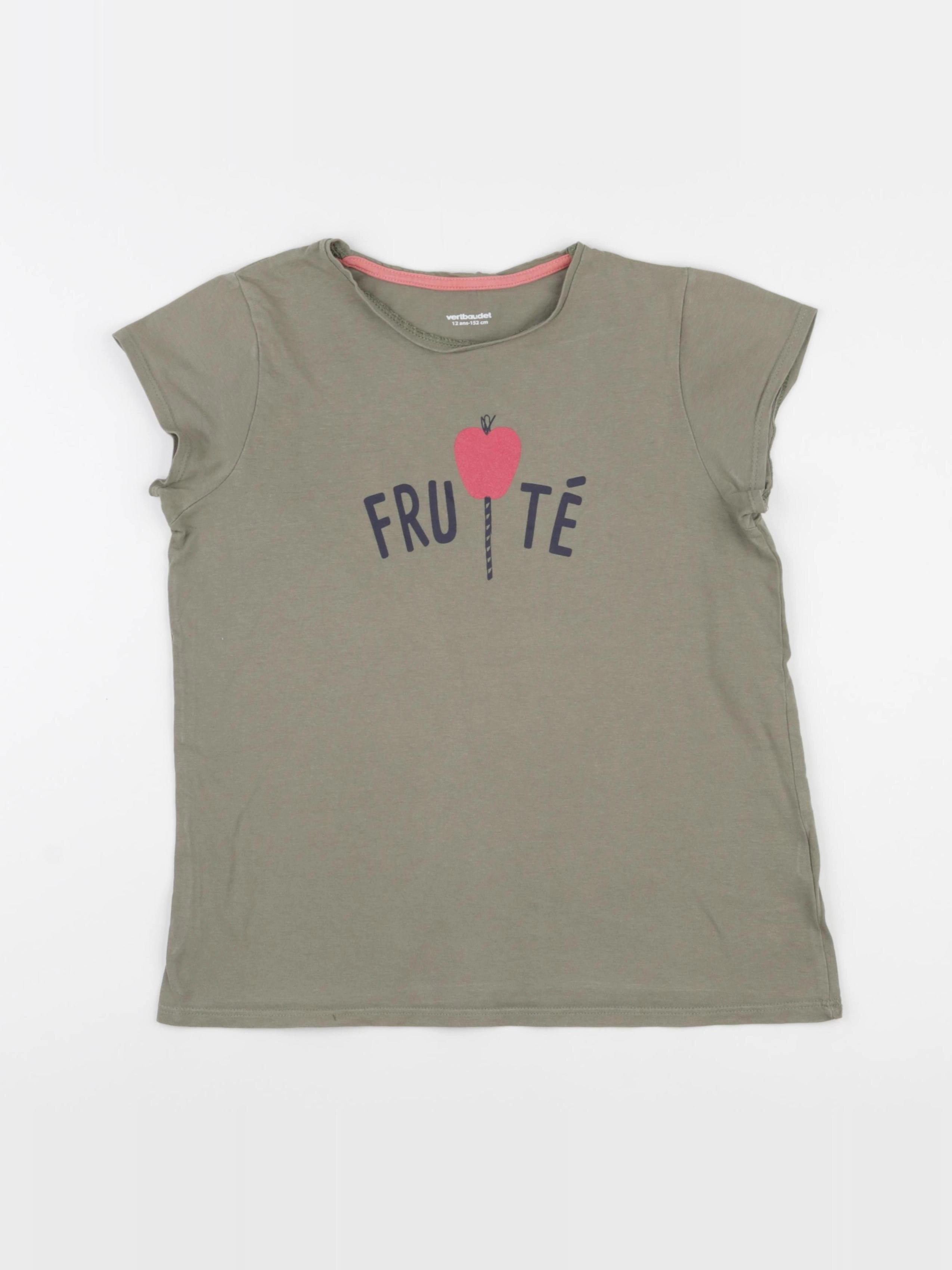 Vertbaudet - tee-shirt vert - 12 ans