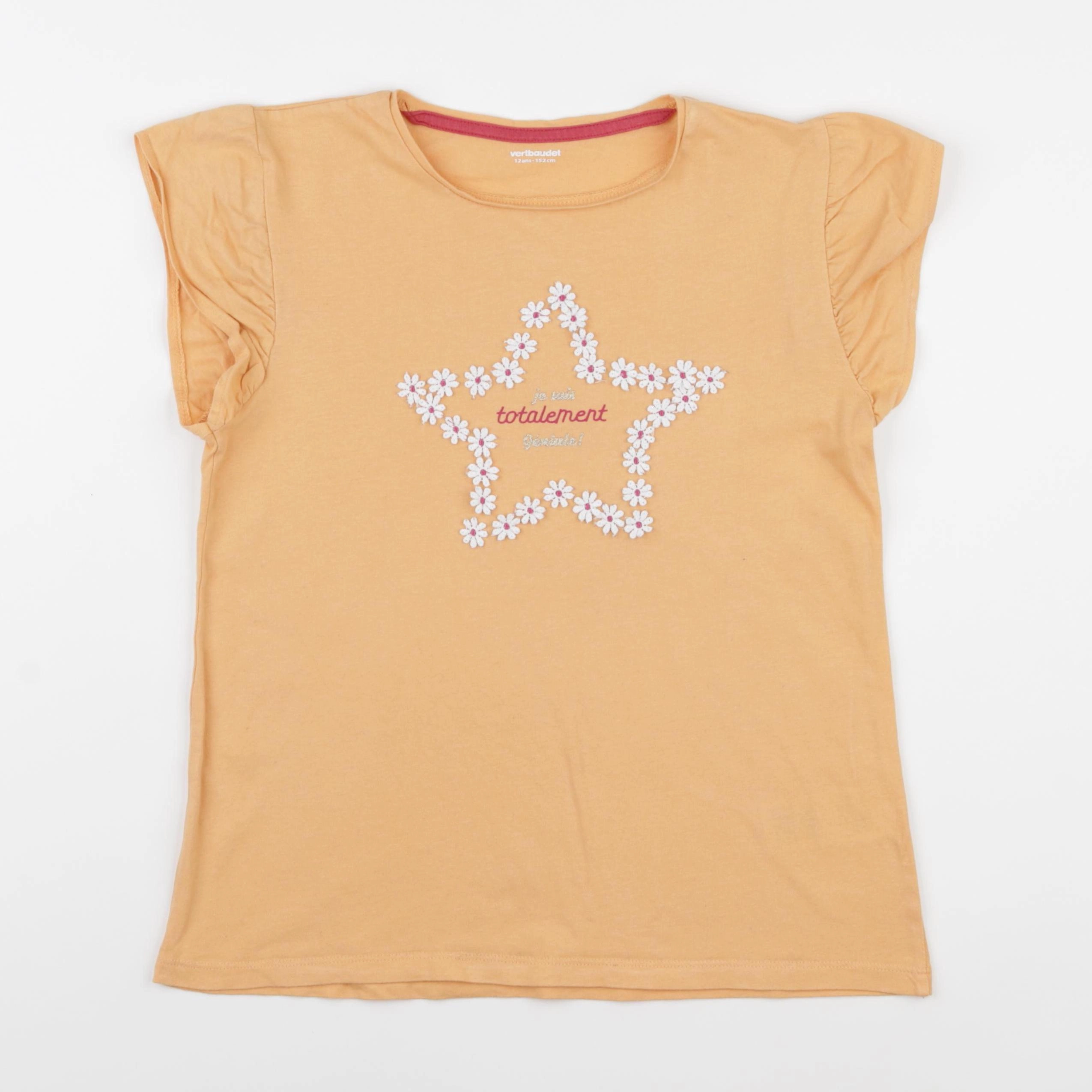 Vertbaudet - tee-shirt orange - 12 ans