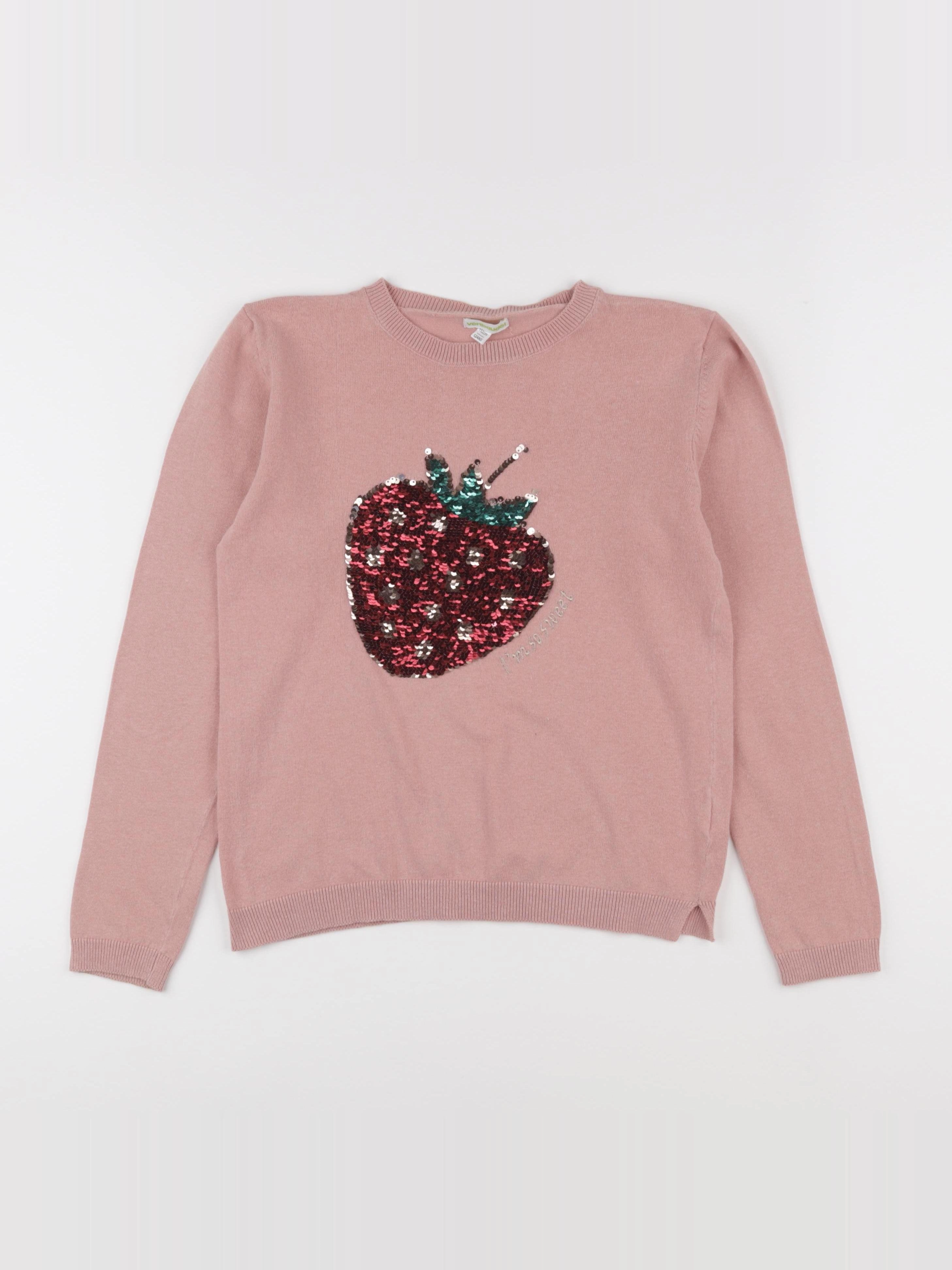 Vertbaudet - pull rose - 12 ans