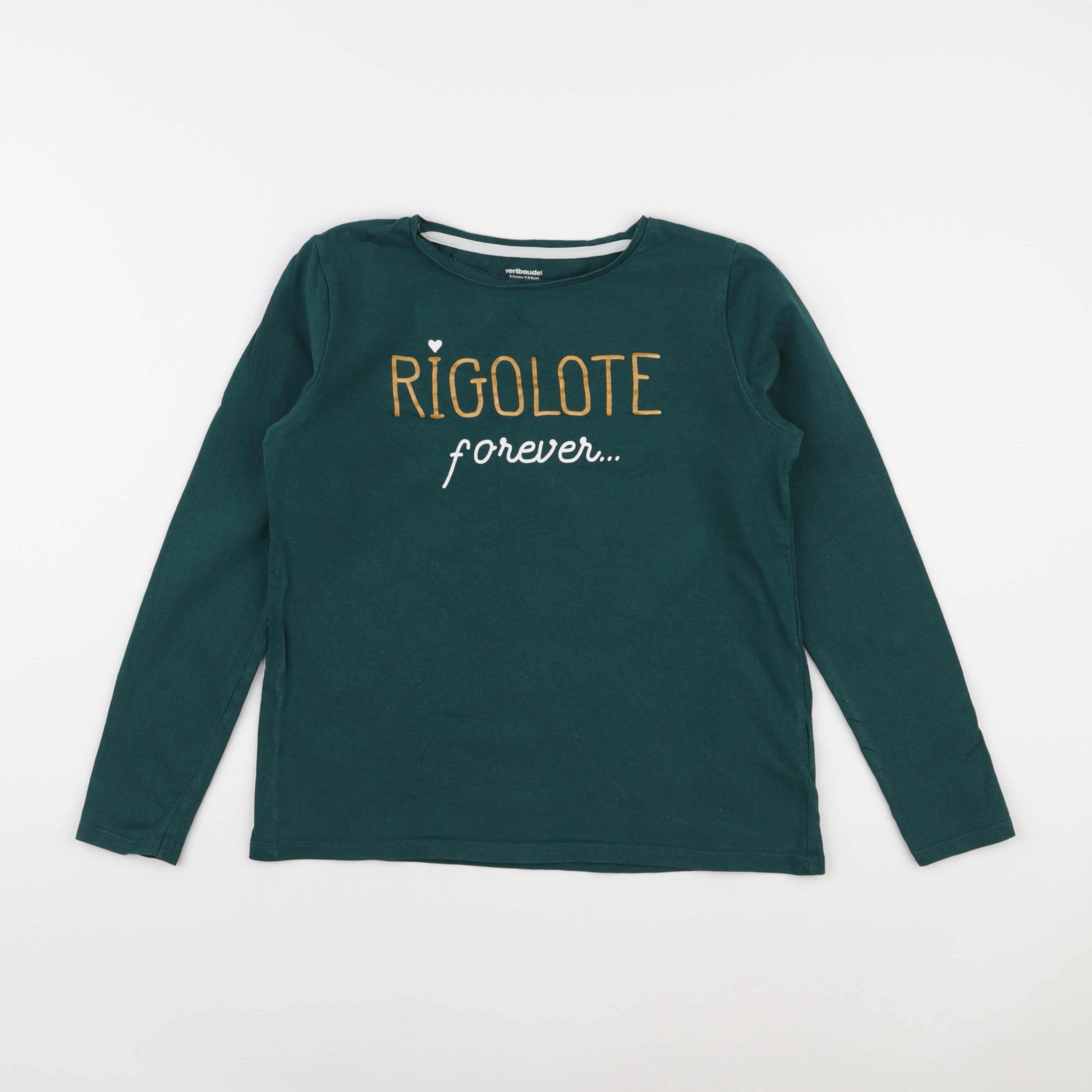 Vertbaudet - tee-shirt vert - 12 ans