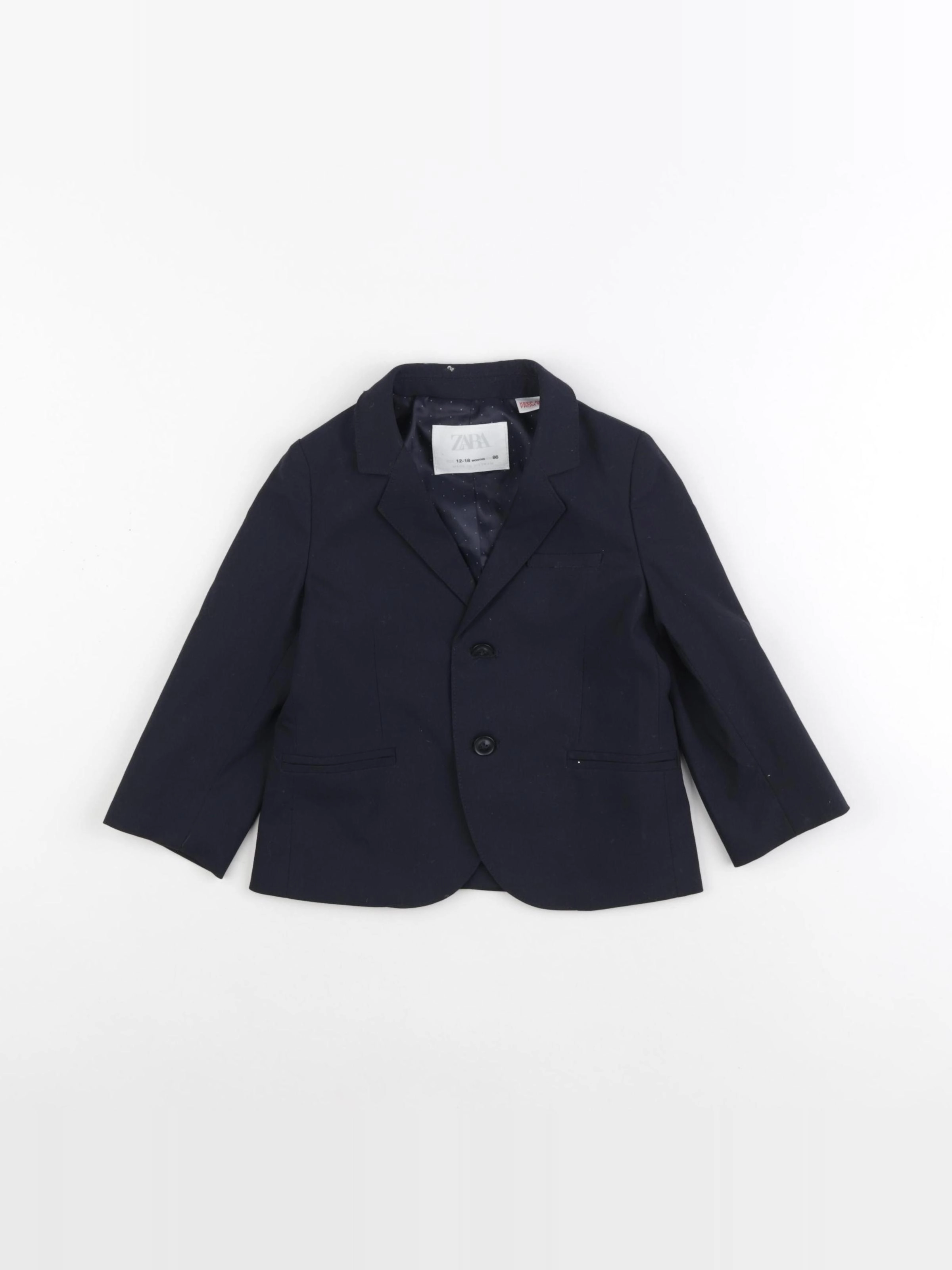Zara - veste noir - 12/18 mois