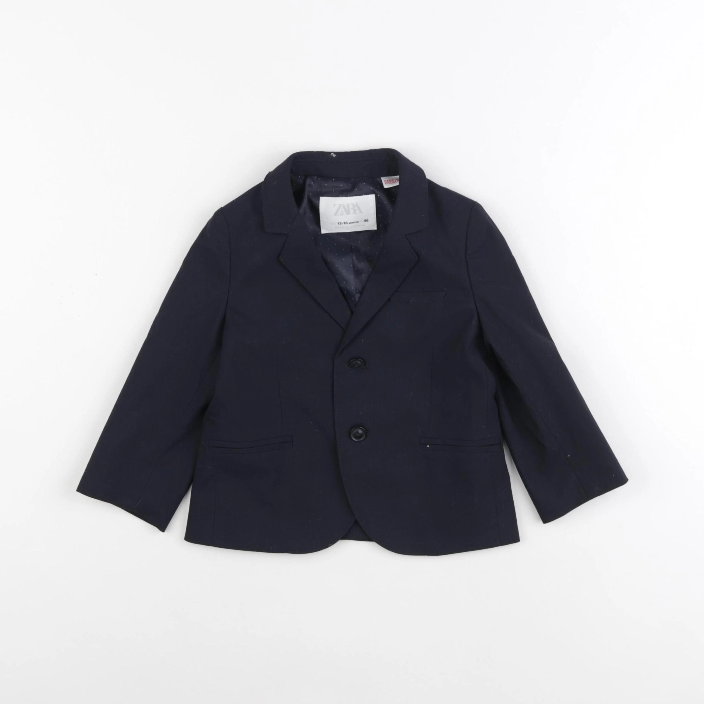 Zara - veste noir - 12/18 mois