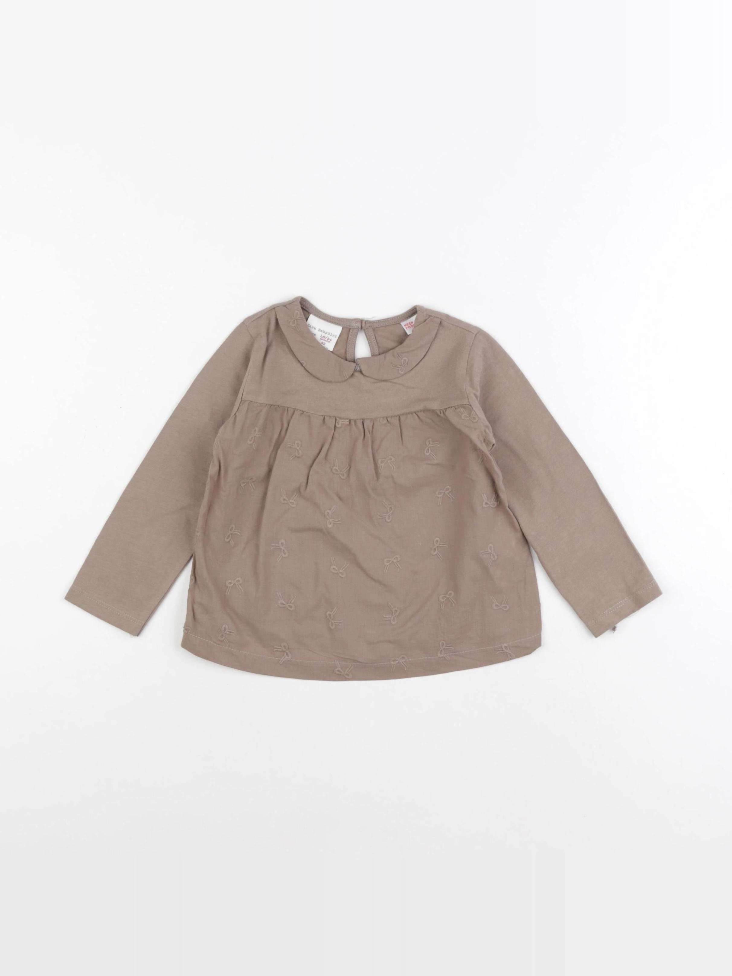 Zara - tee-shirt marron - 18/24 mois