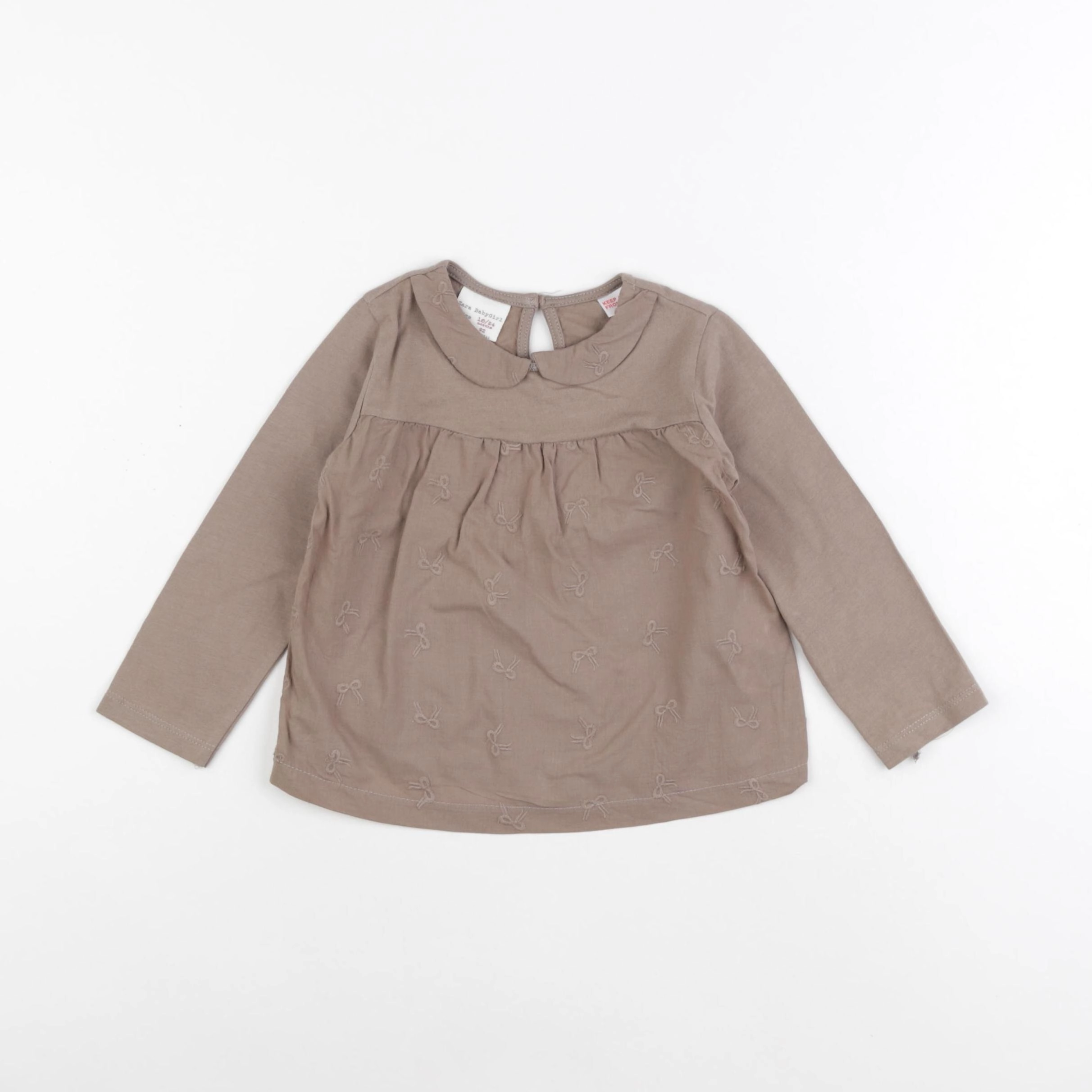 Zara - tee-shirt marron - 18/24 mois