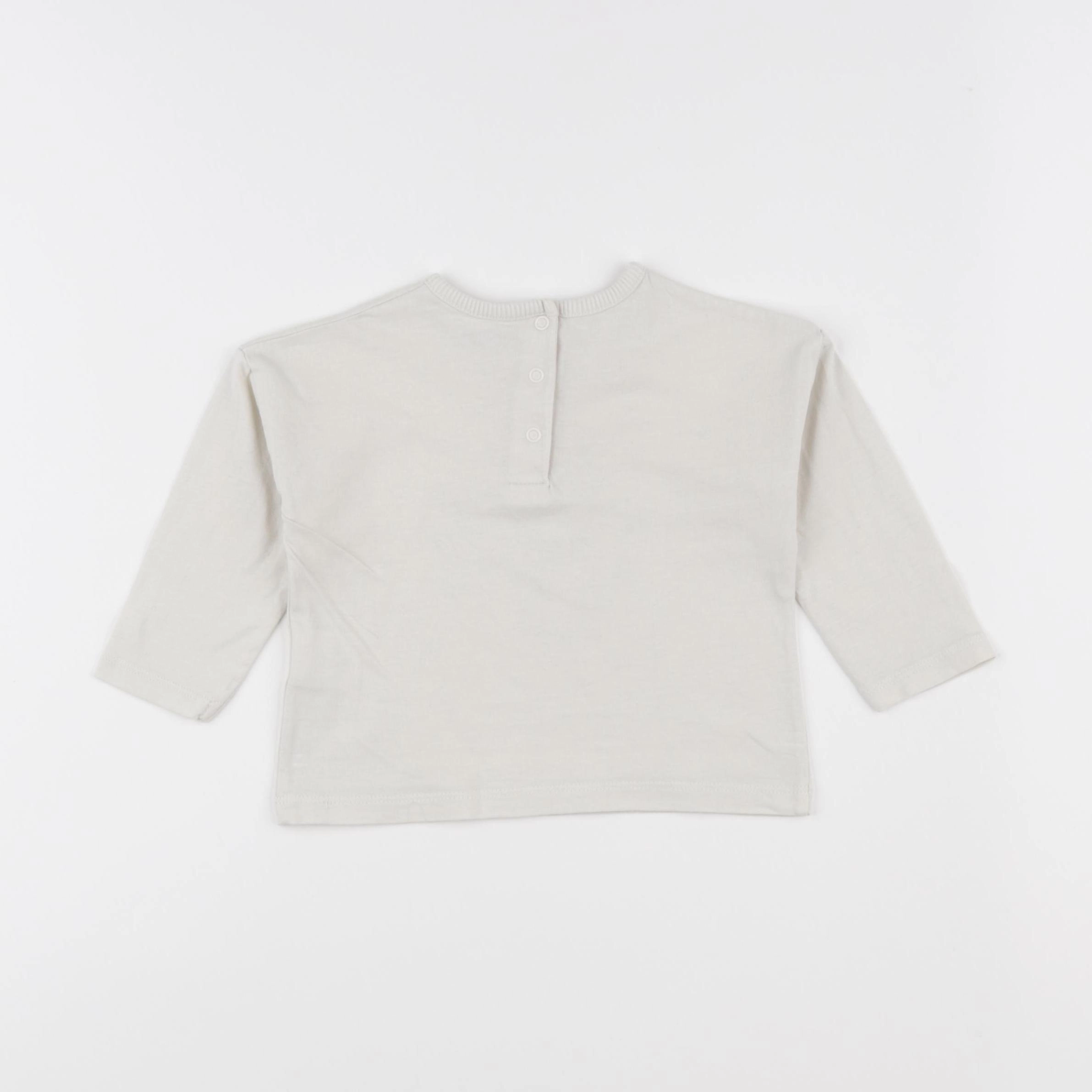 Vertbaudet - tee-shirt beige - 12 mois