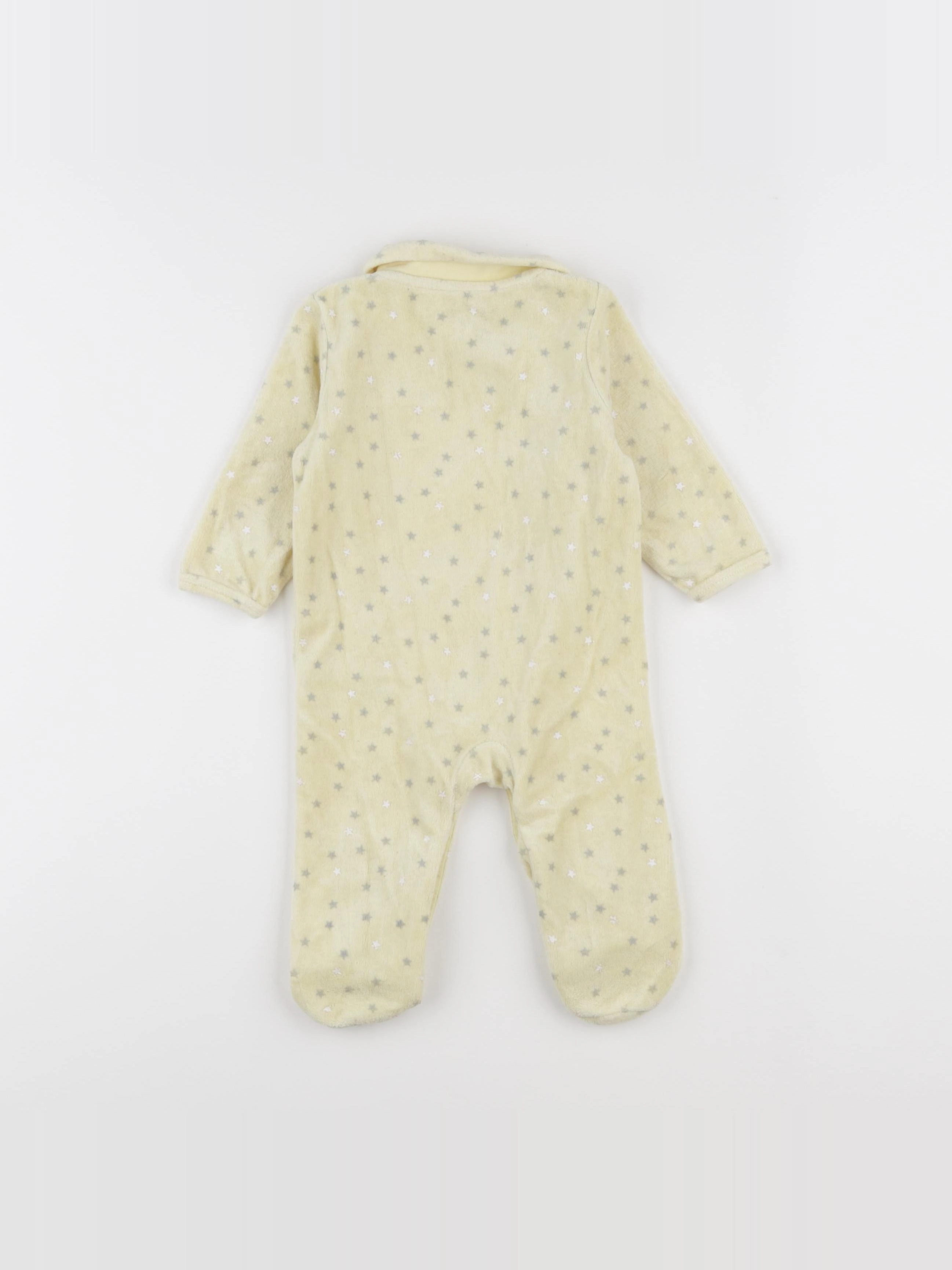 Vertbaudet - pyjama velours jaune - 6 mois