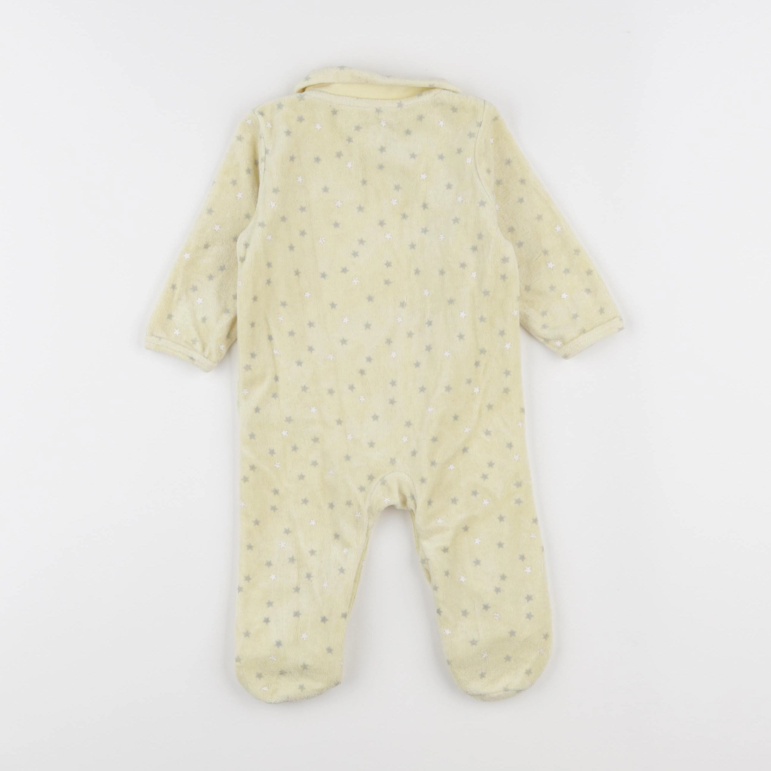 Vertbaudet - pyjama velours jaune - 6 mois