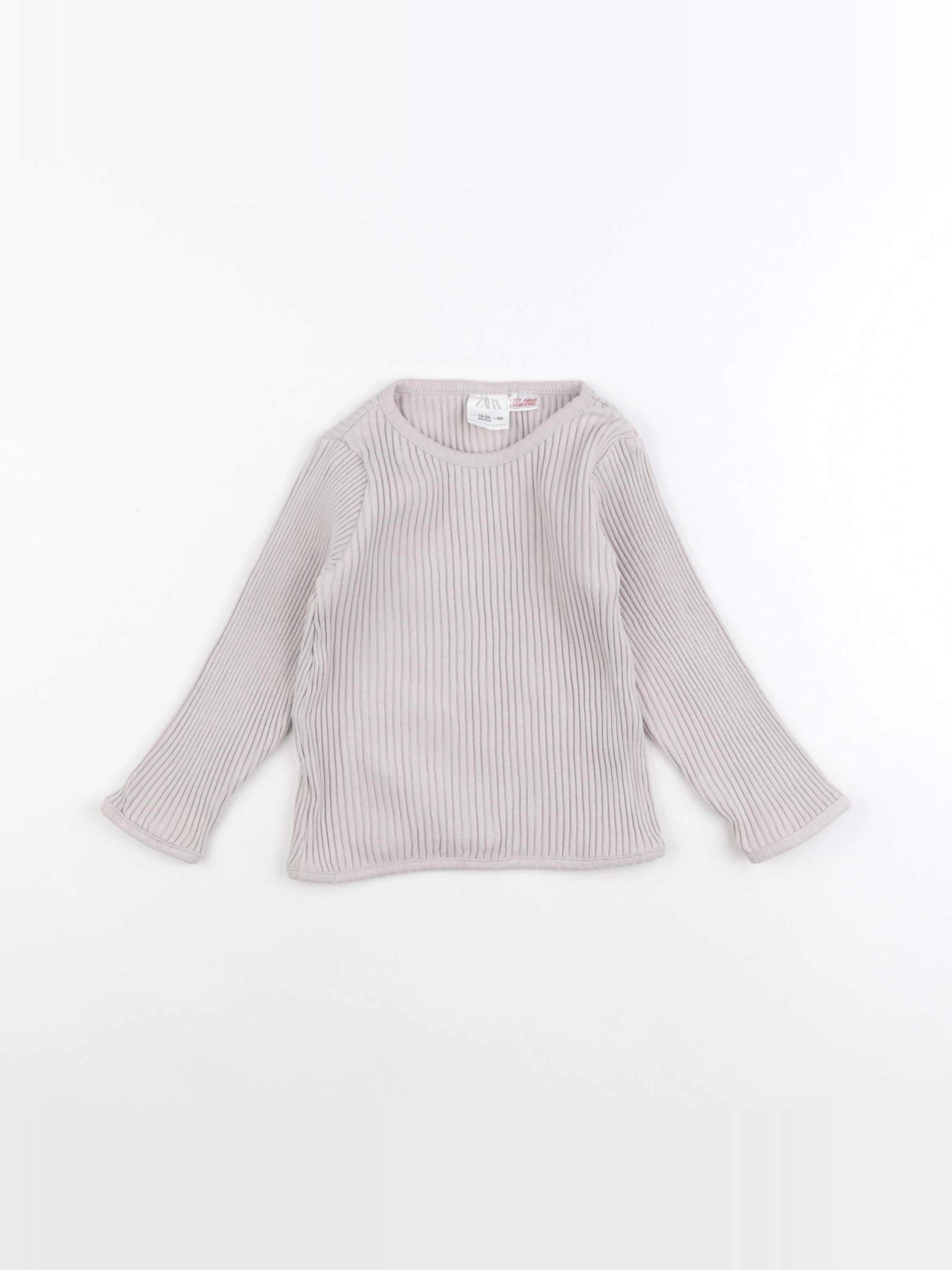 Zara - tee-shirt beige - 18/24 mois