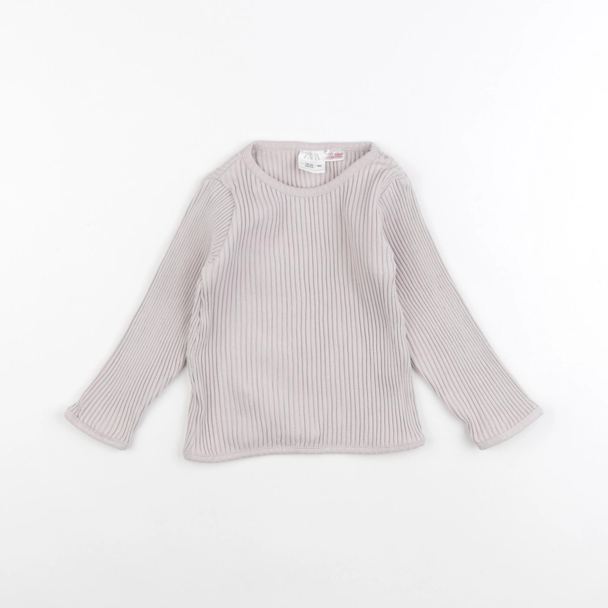 Zara - tee-shirt beige - 18/24 mois