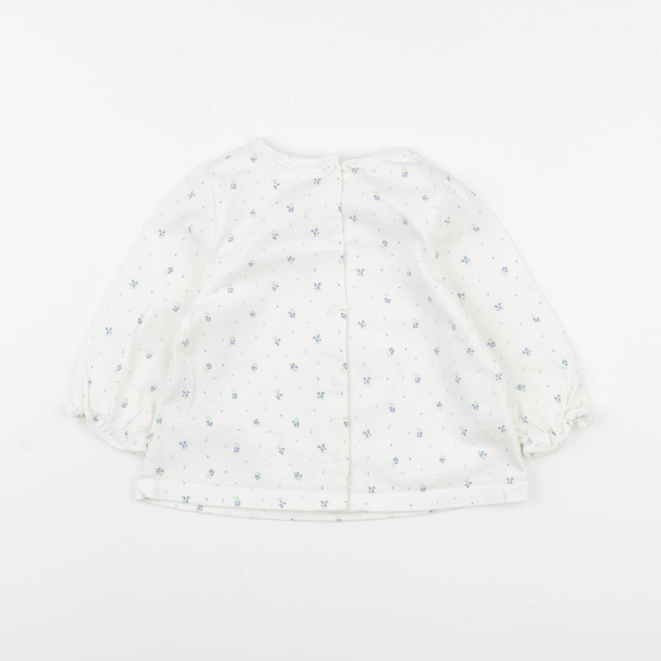 Cyrillus - tee-shirt blanc, bleu - 24 mois