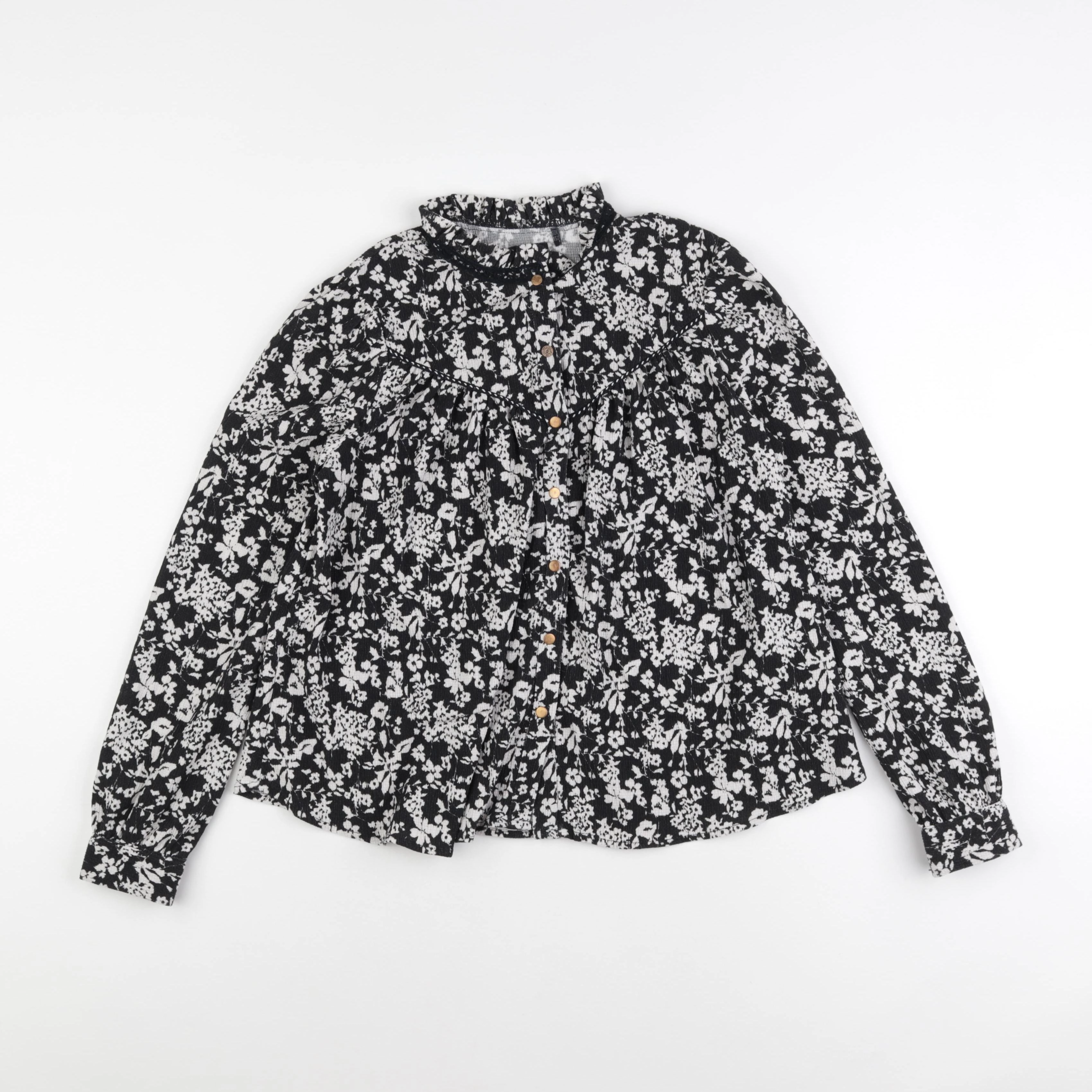 IKKS - blouse blanc, noir - 12 ans