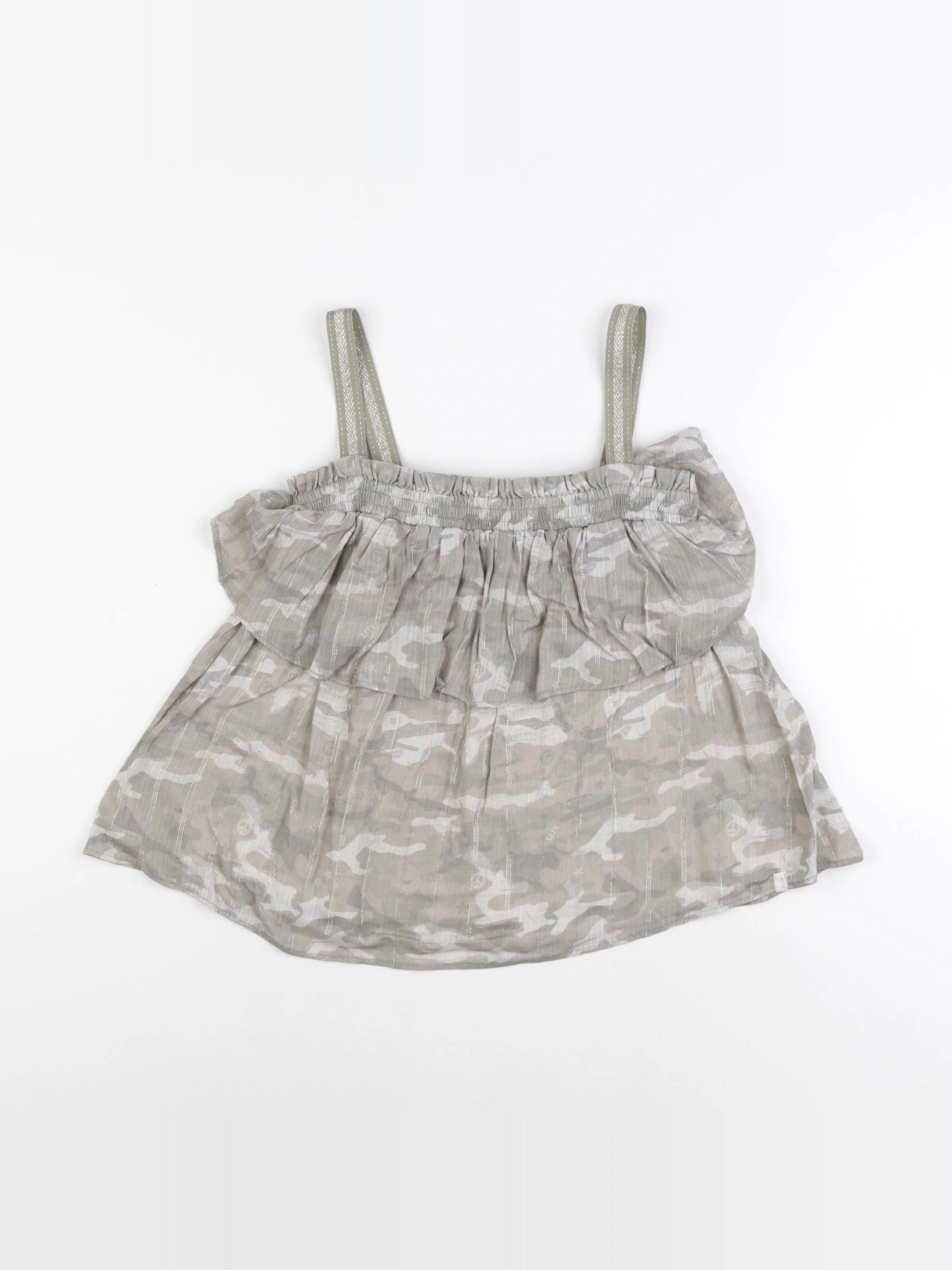 IKKS - blouse vert, or - 10 ans
