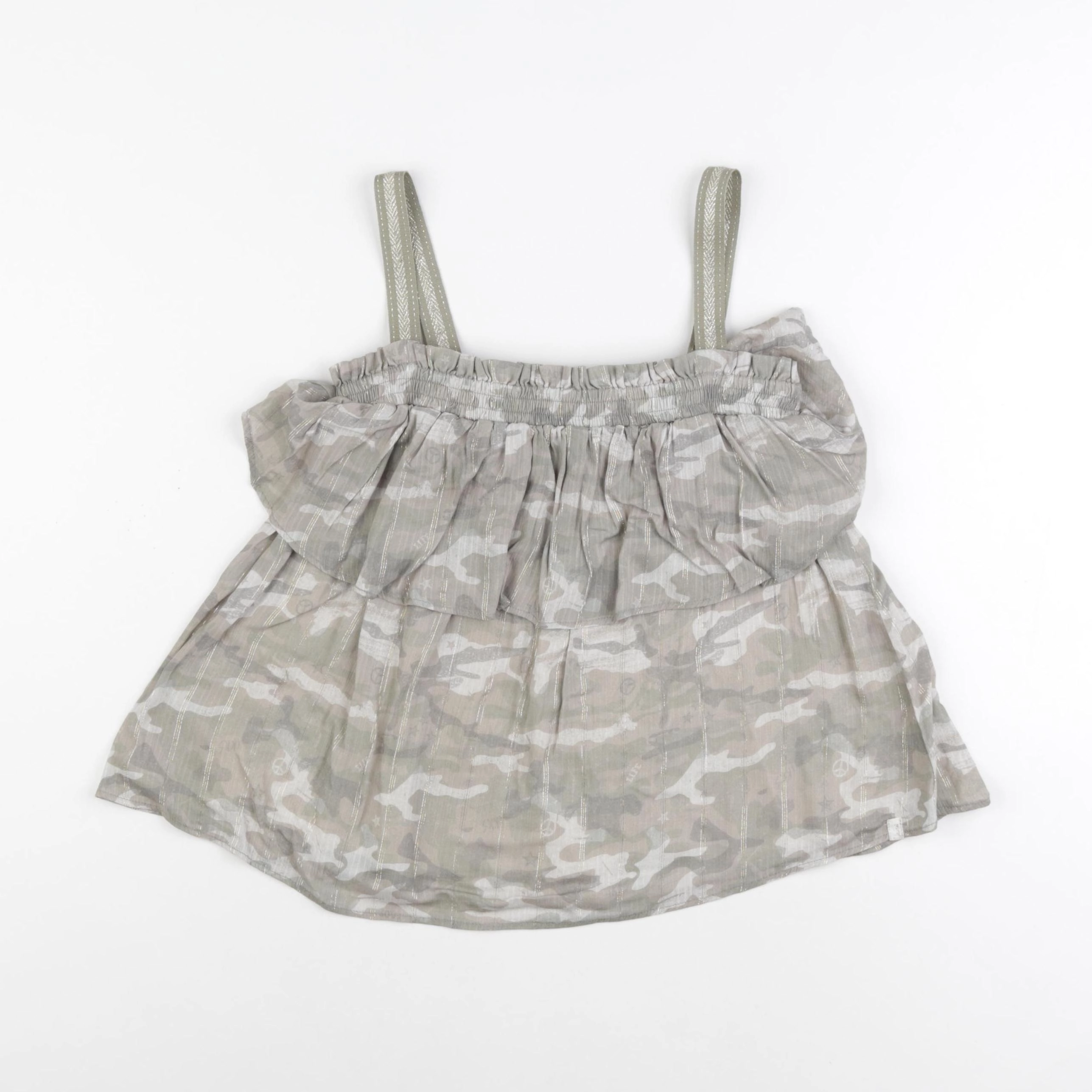IKKS - blouse vert, or - 10 ans