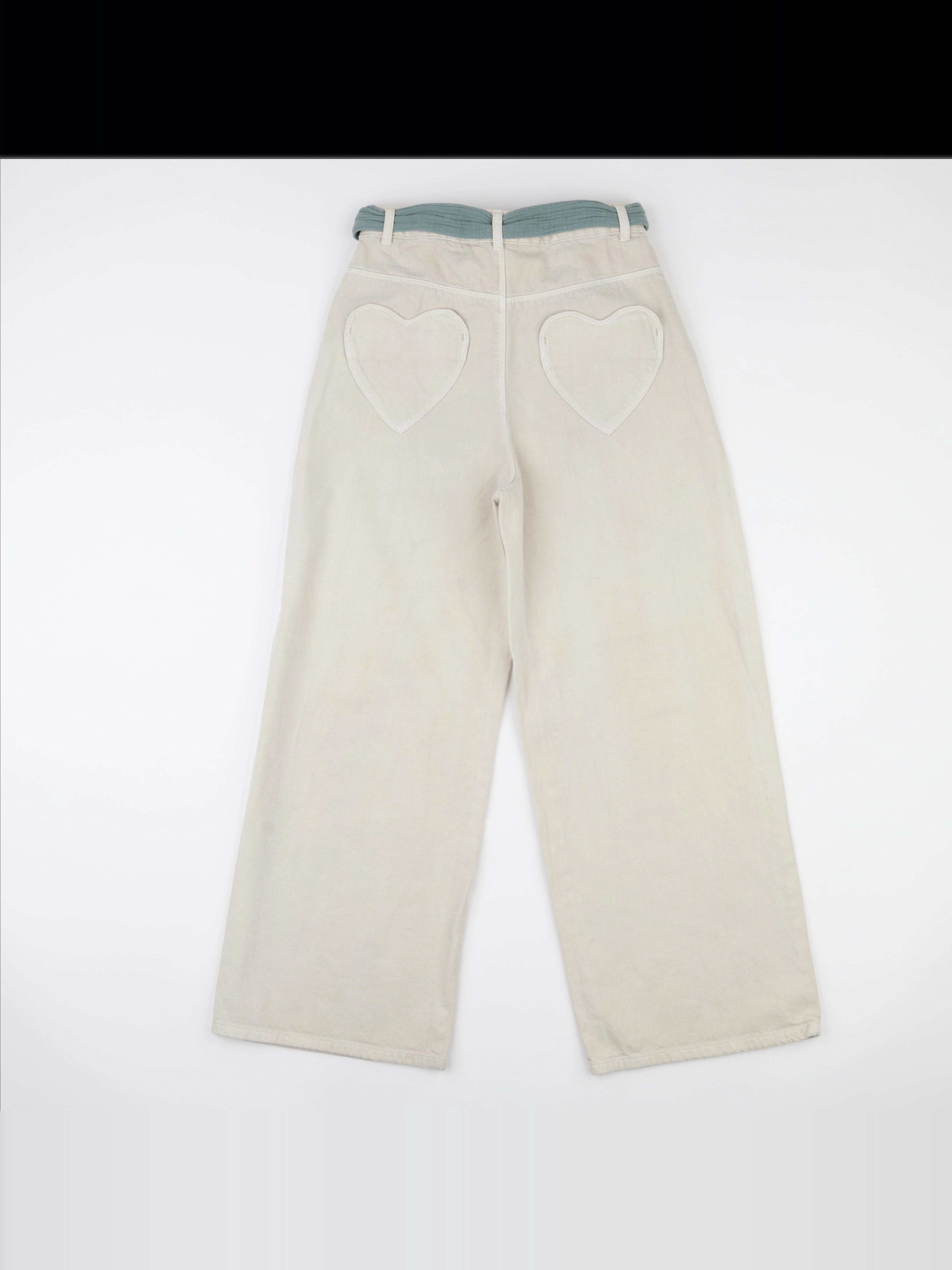 Vertbaudet - jean beige - 14 ans