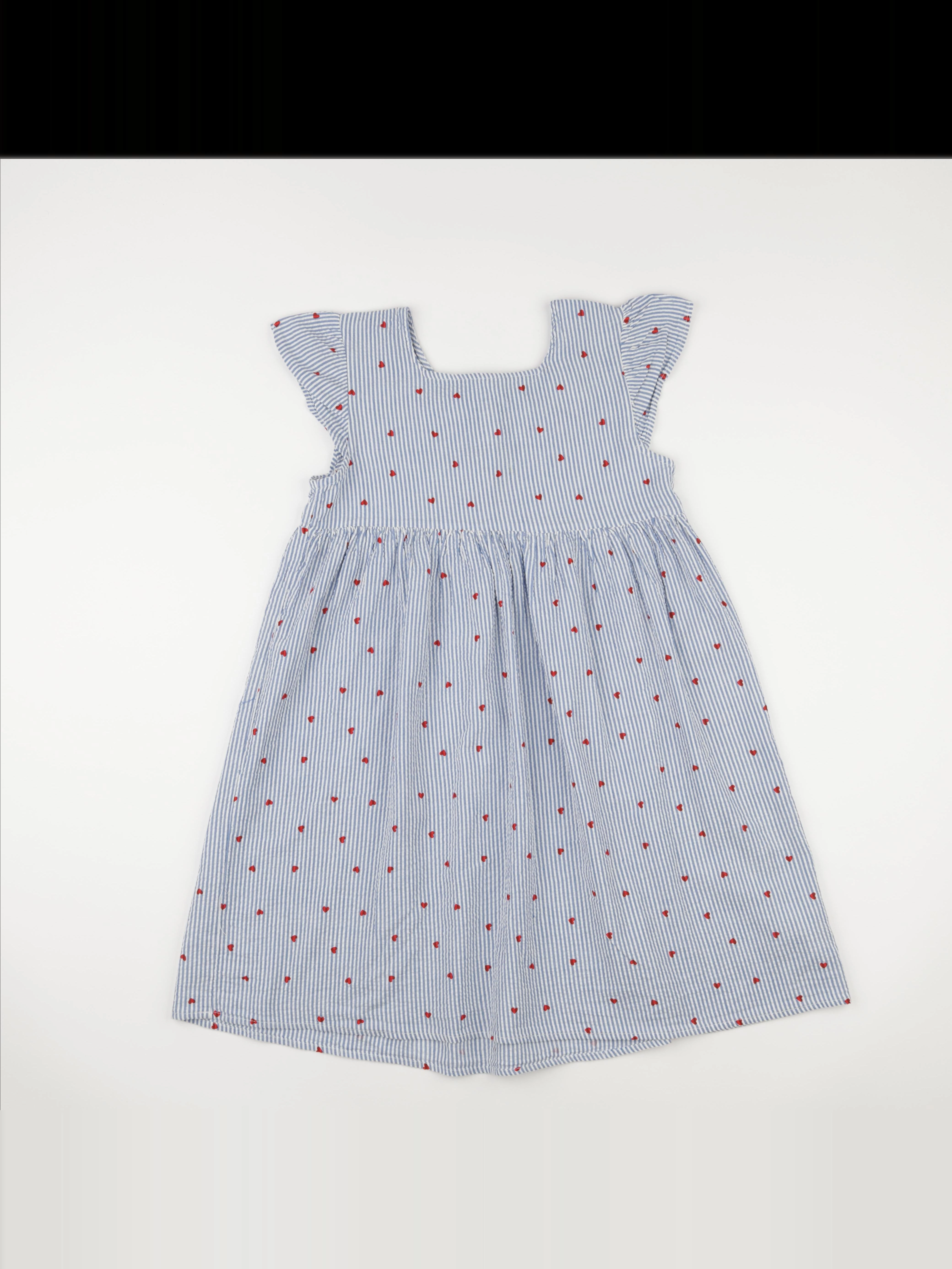 Vertbaudet - robe bleu, blanc - 12 ans