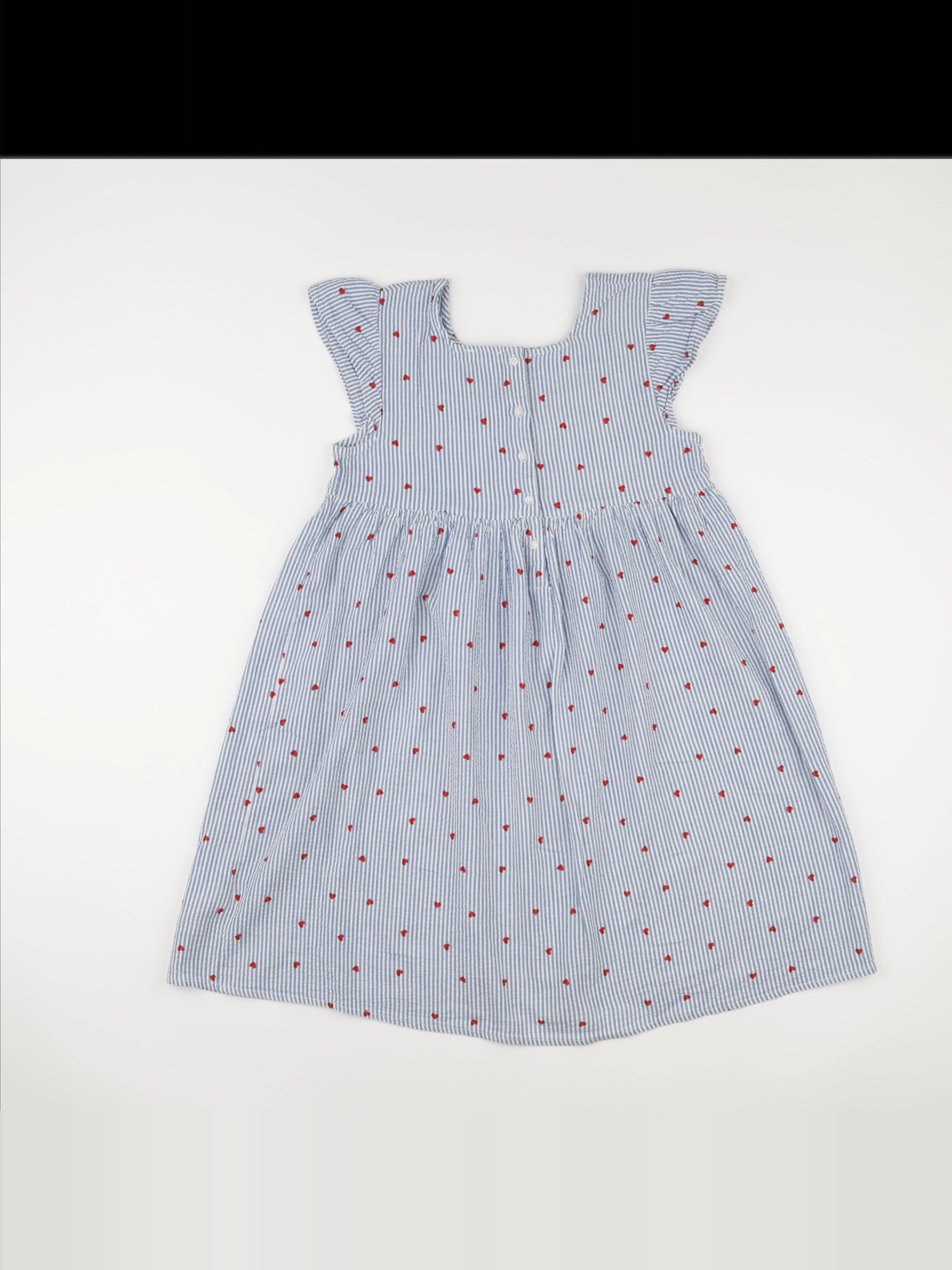 Vertbaudet - robe bleu, blanc - 12 ans