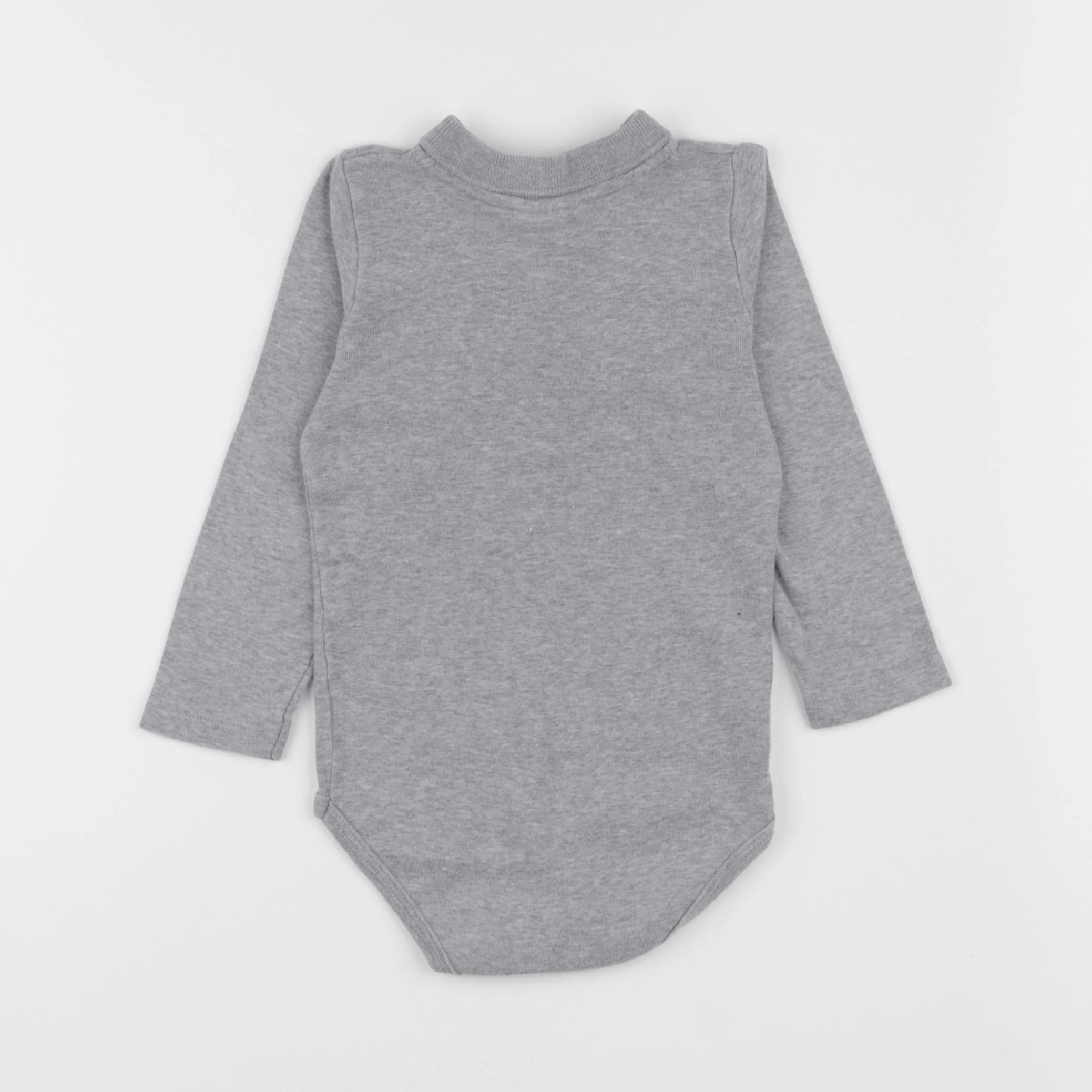Petit Bateau - body à col gris - 2 ans