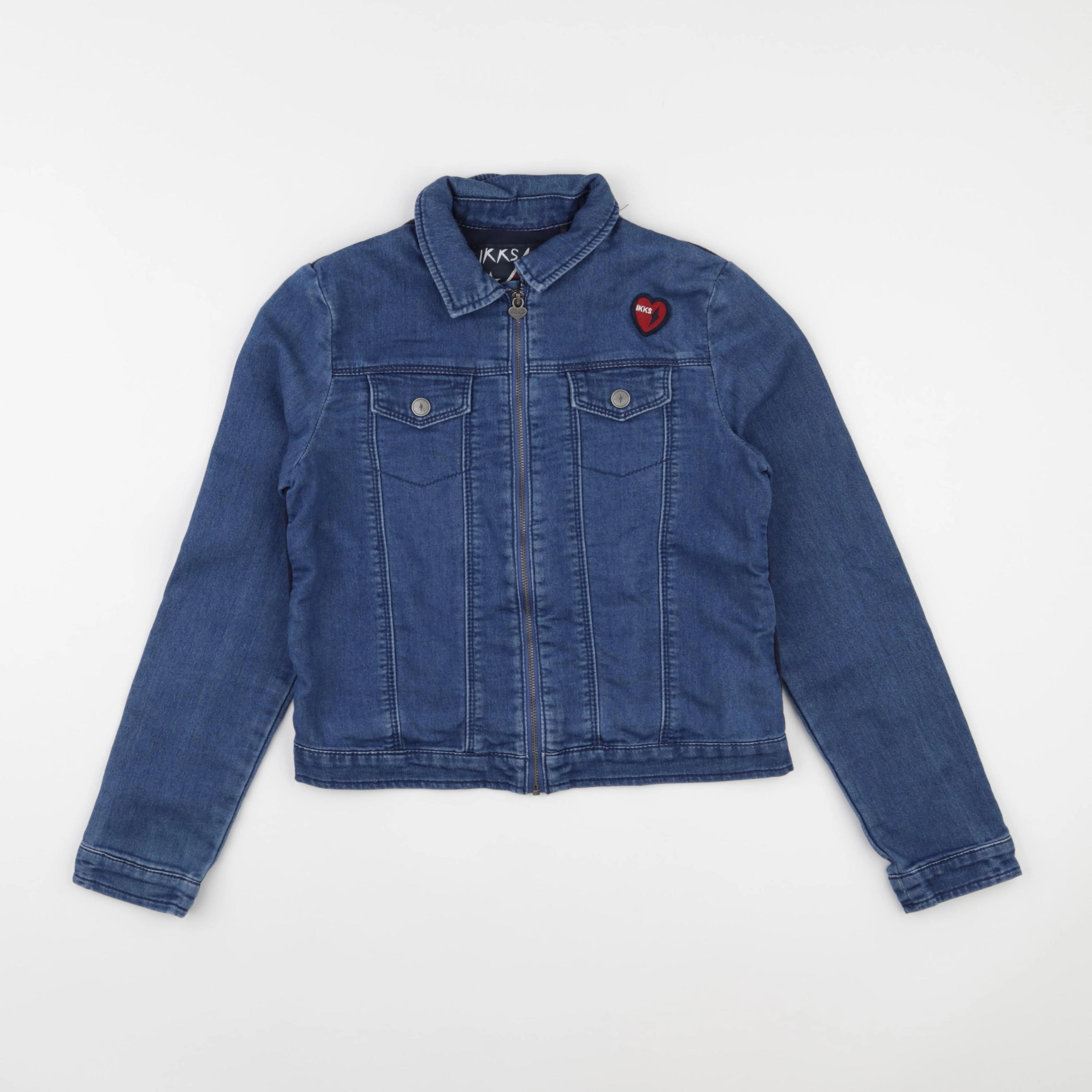 IKKS - veste imprimé au dos bleu - 12 ans