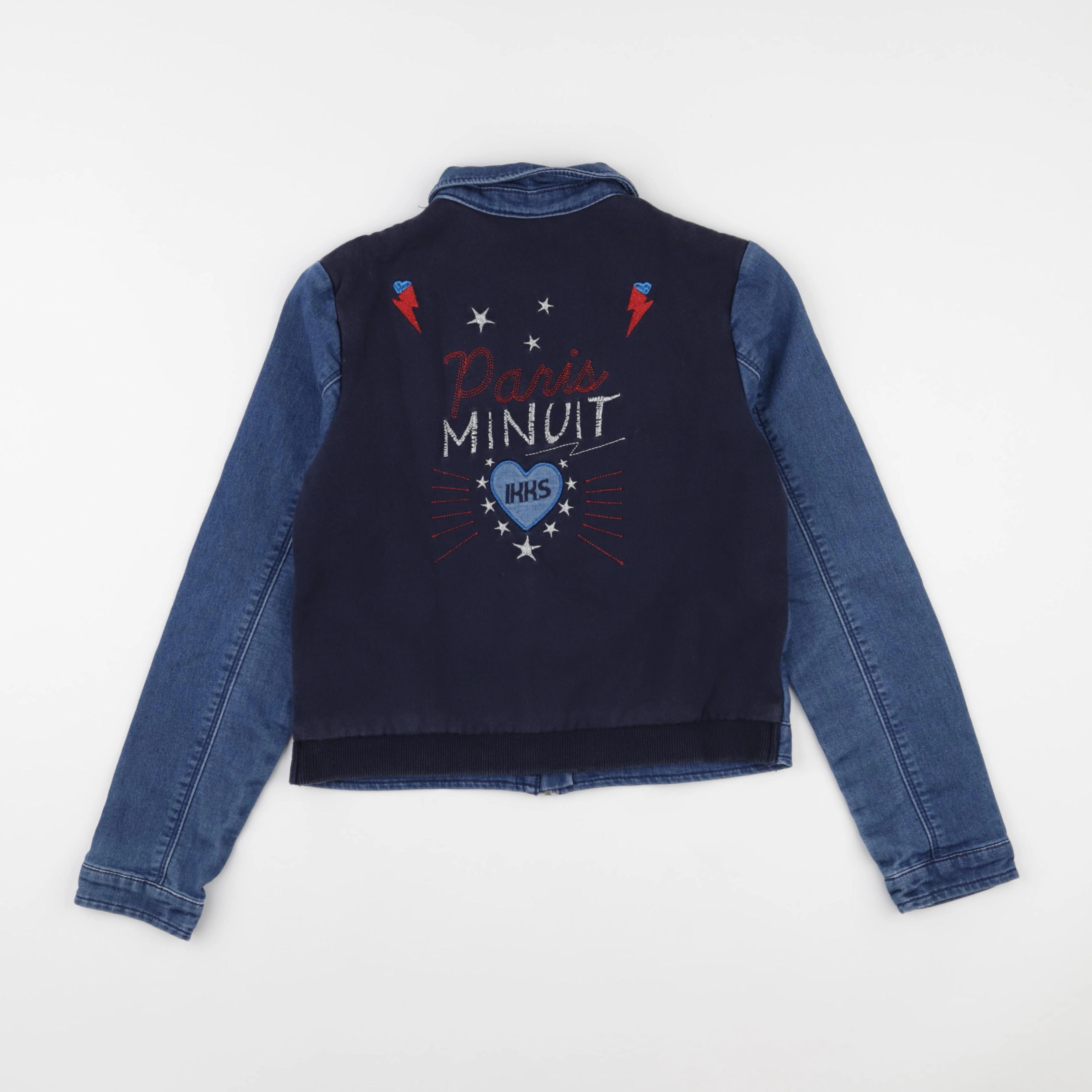 IKKS - veste imprimé au dos bleu - 12 ans
