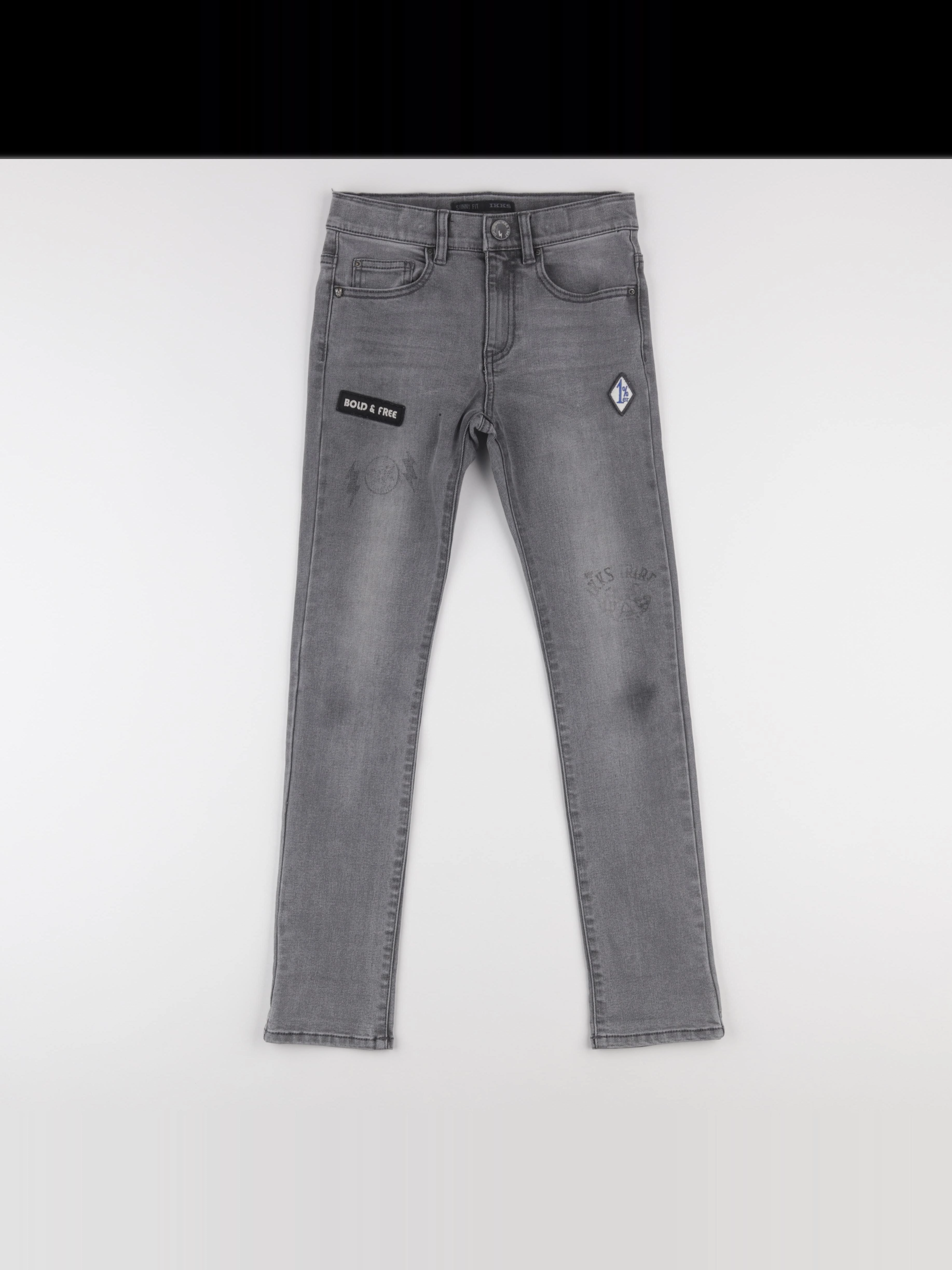 IKKS - jean gris - 12 ans