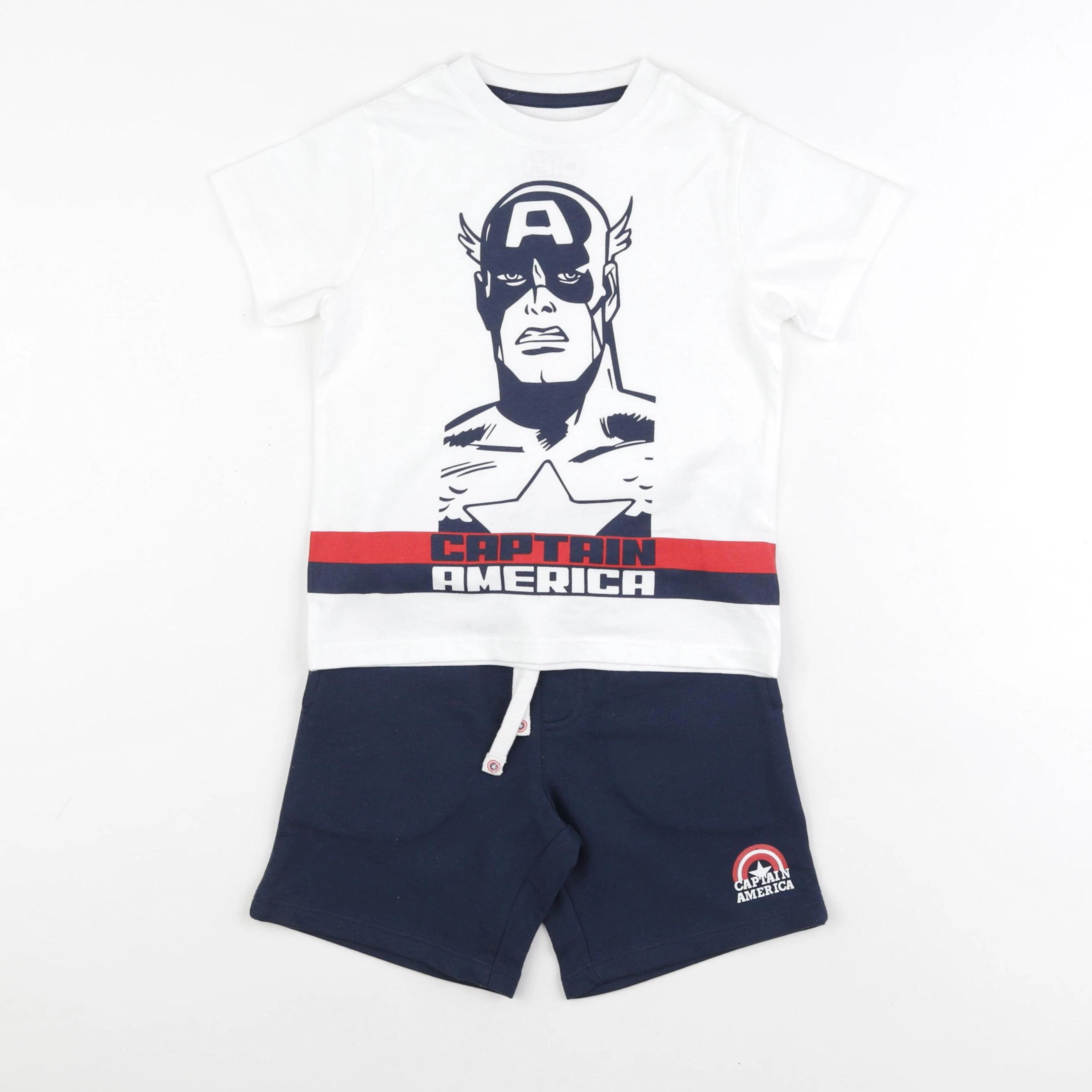 Zippy - ensemble blanc, bleu - 2/3 ans