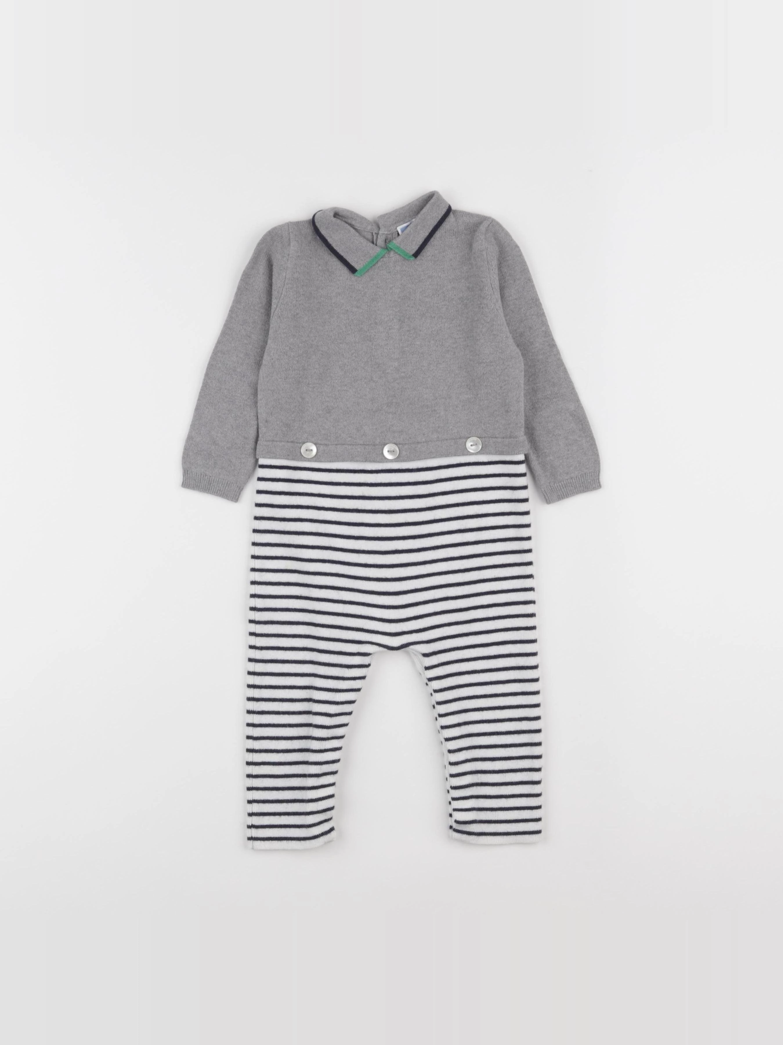 Jacadi - combinaison gris - 12 mois