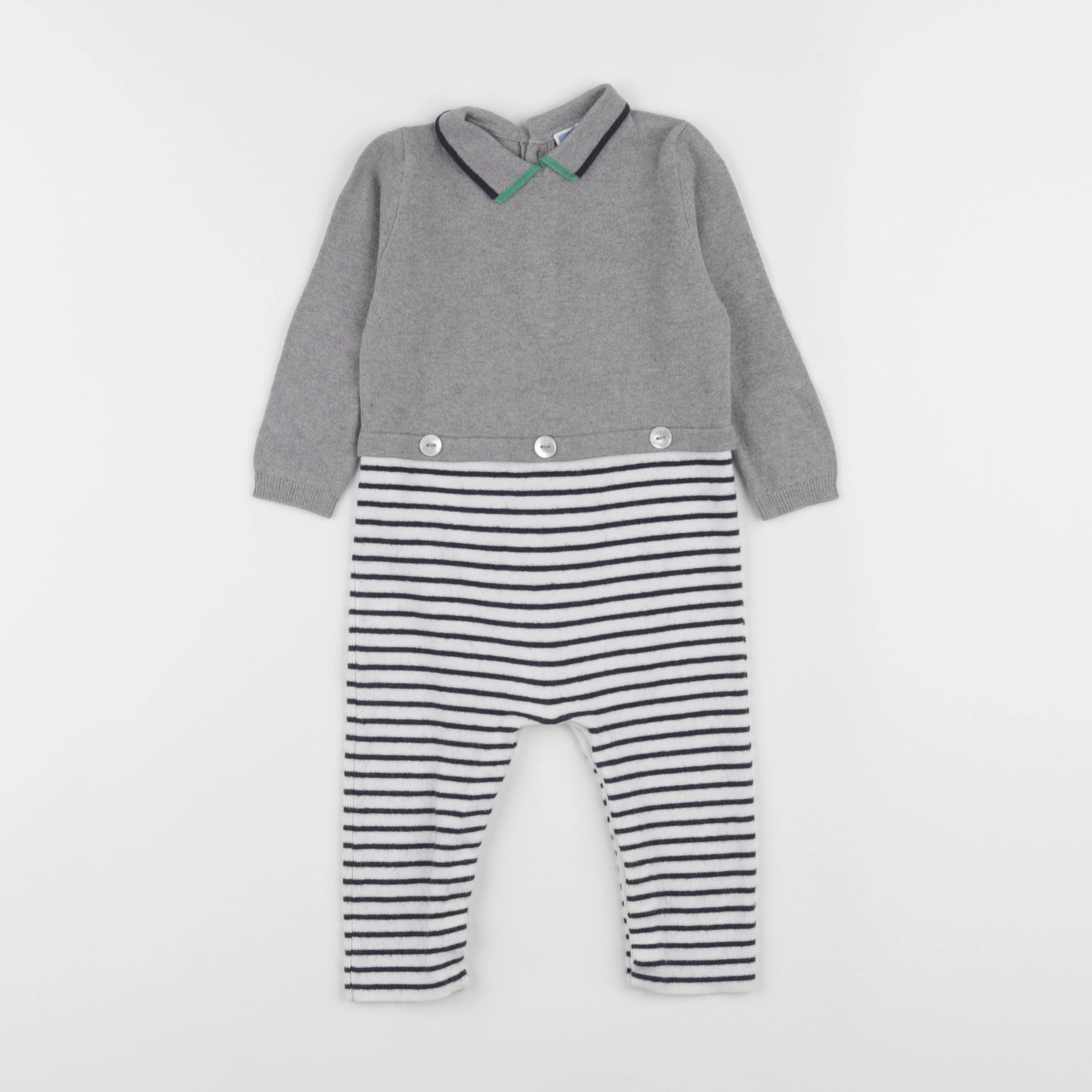 Jacadi - combinaison gris - 12 mois