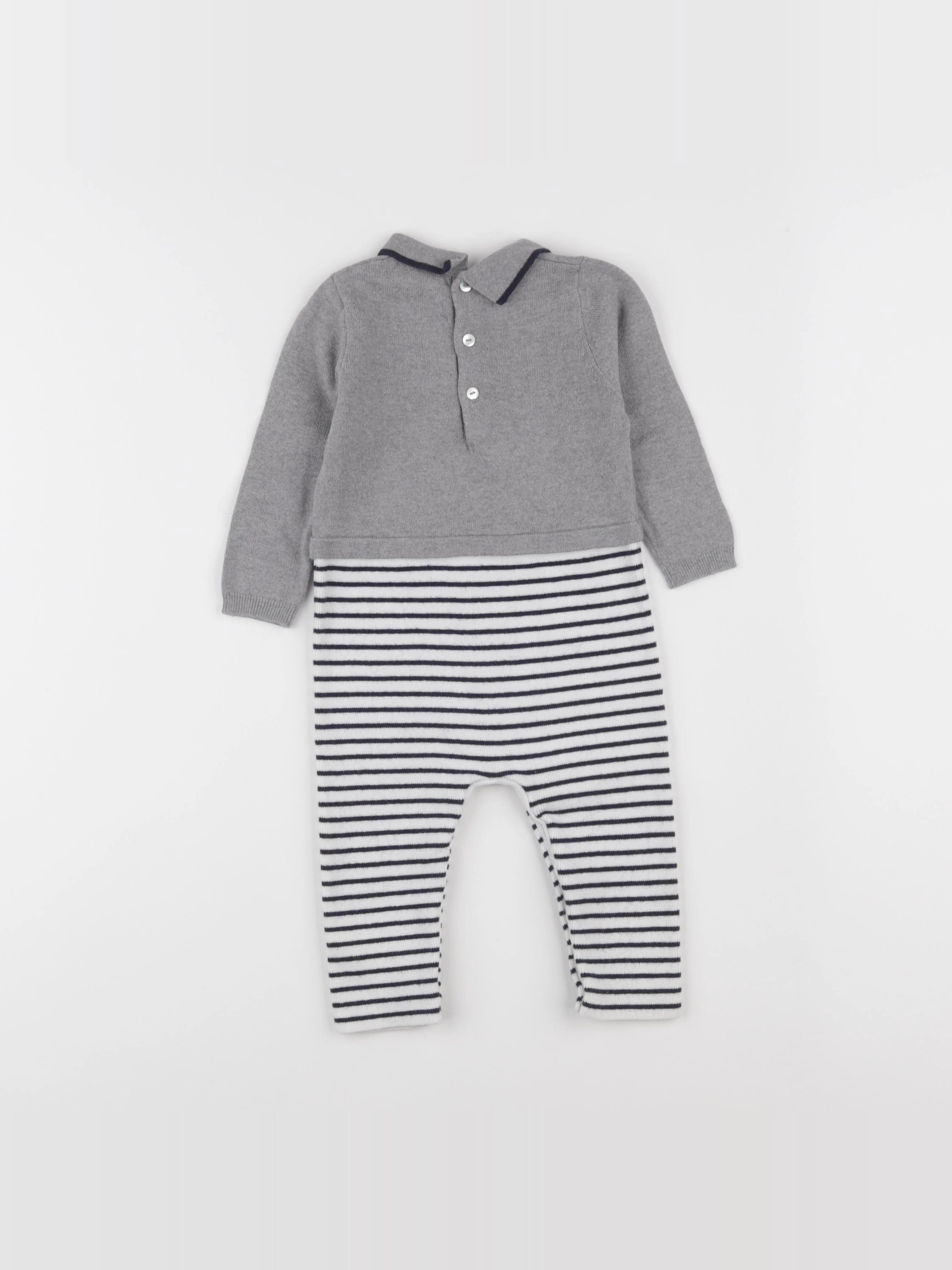 Jacadi - combinaison gris - 12 mois