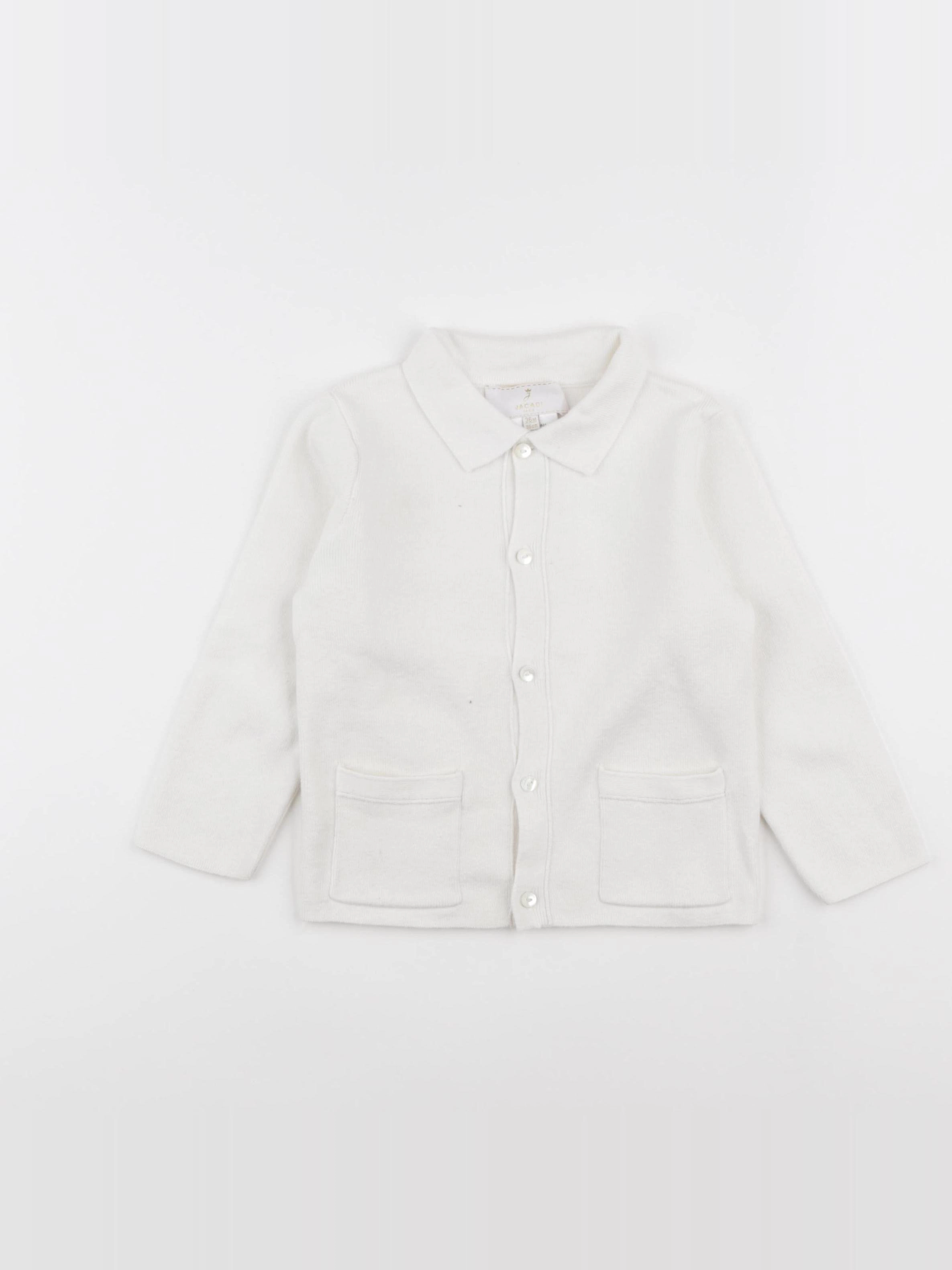 Jacadi - gilet blanc - 36 mois