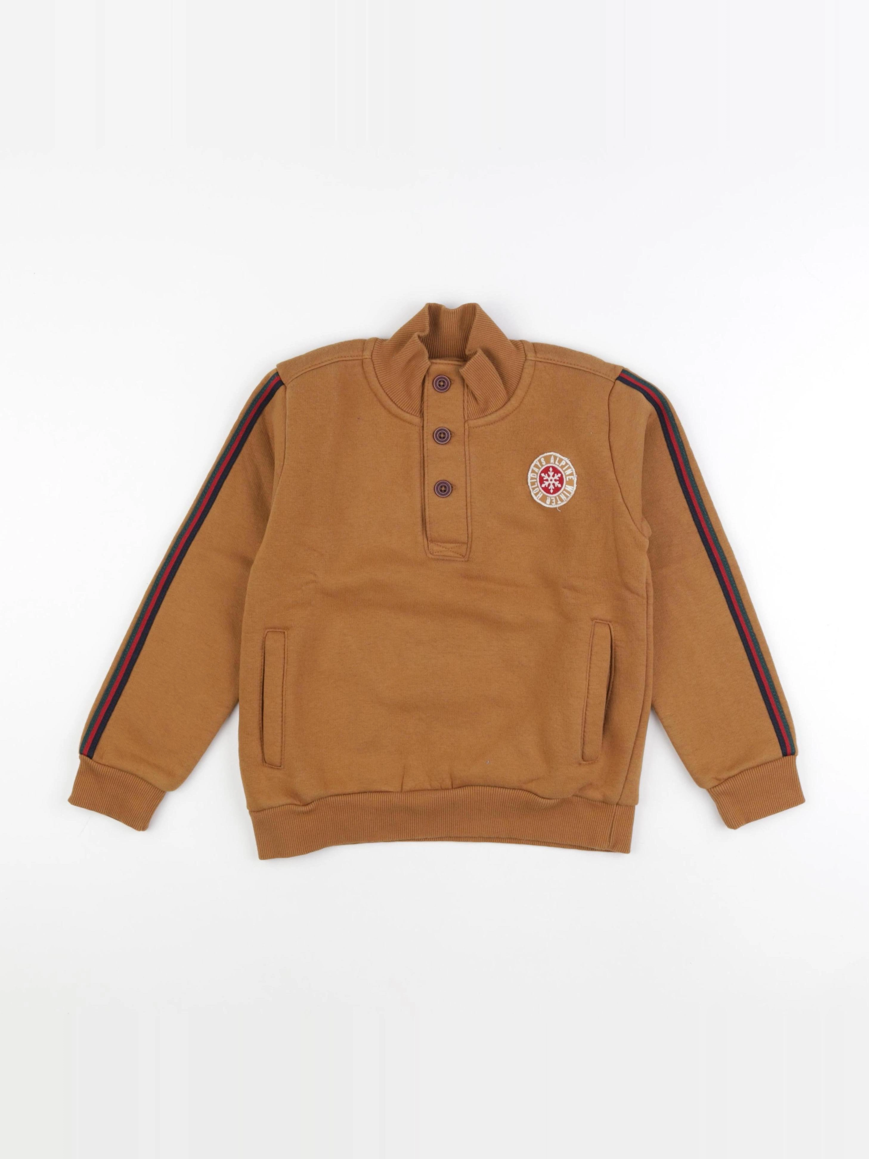 Tape à l'oeil - sweat marron - 8 ans