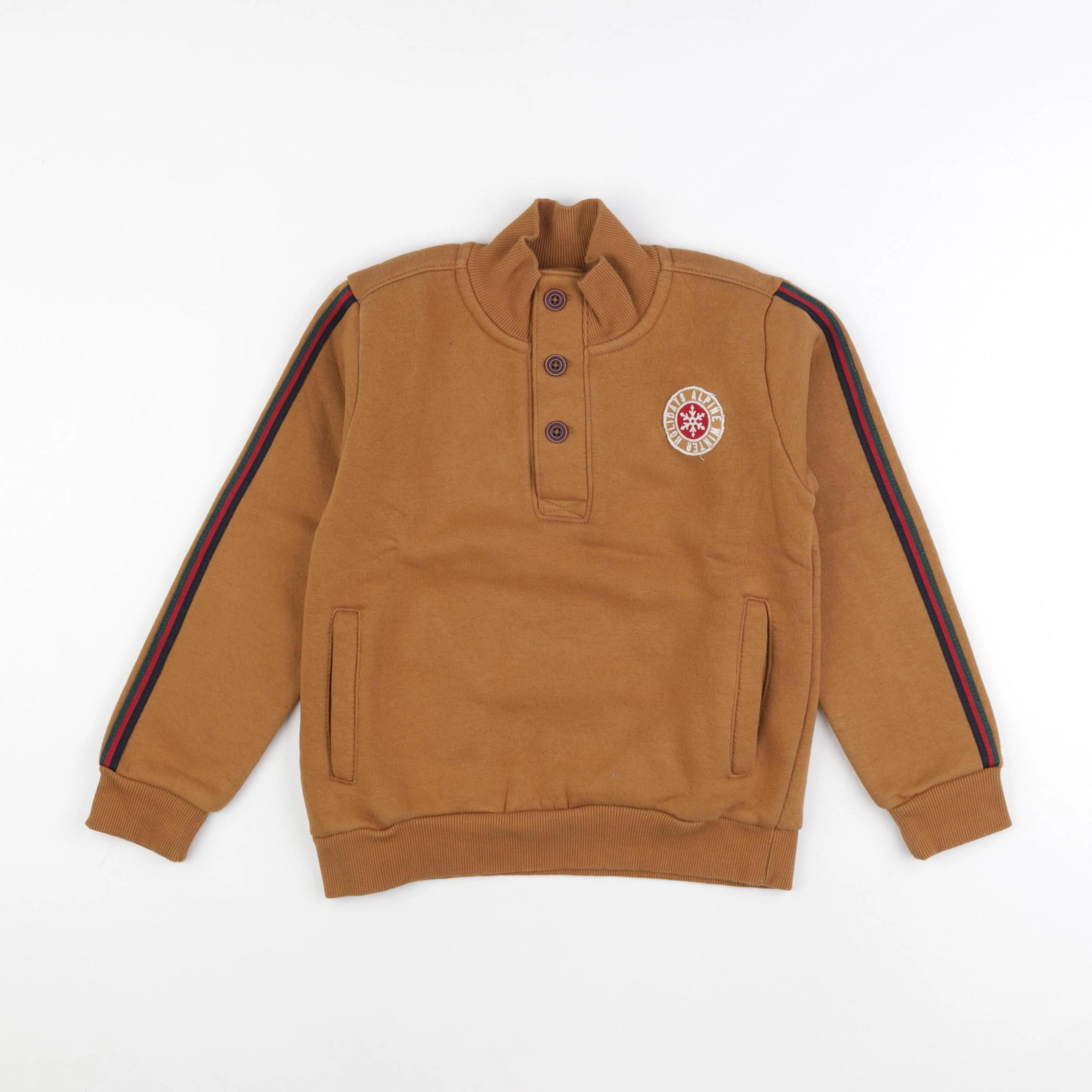 Tape à l'oeil - sweat marron - 8 ans