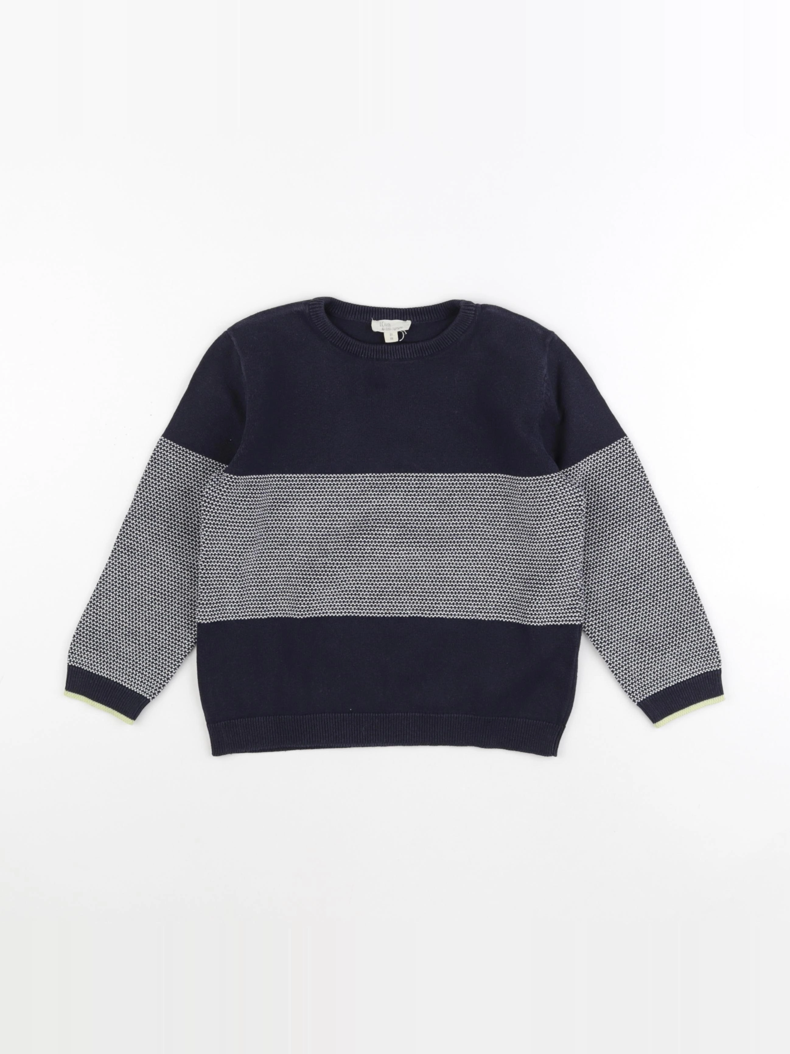 Little Cigogne - pull bleu - 6 ans