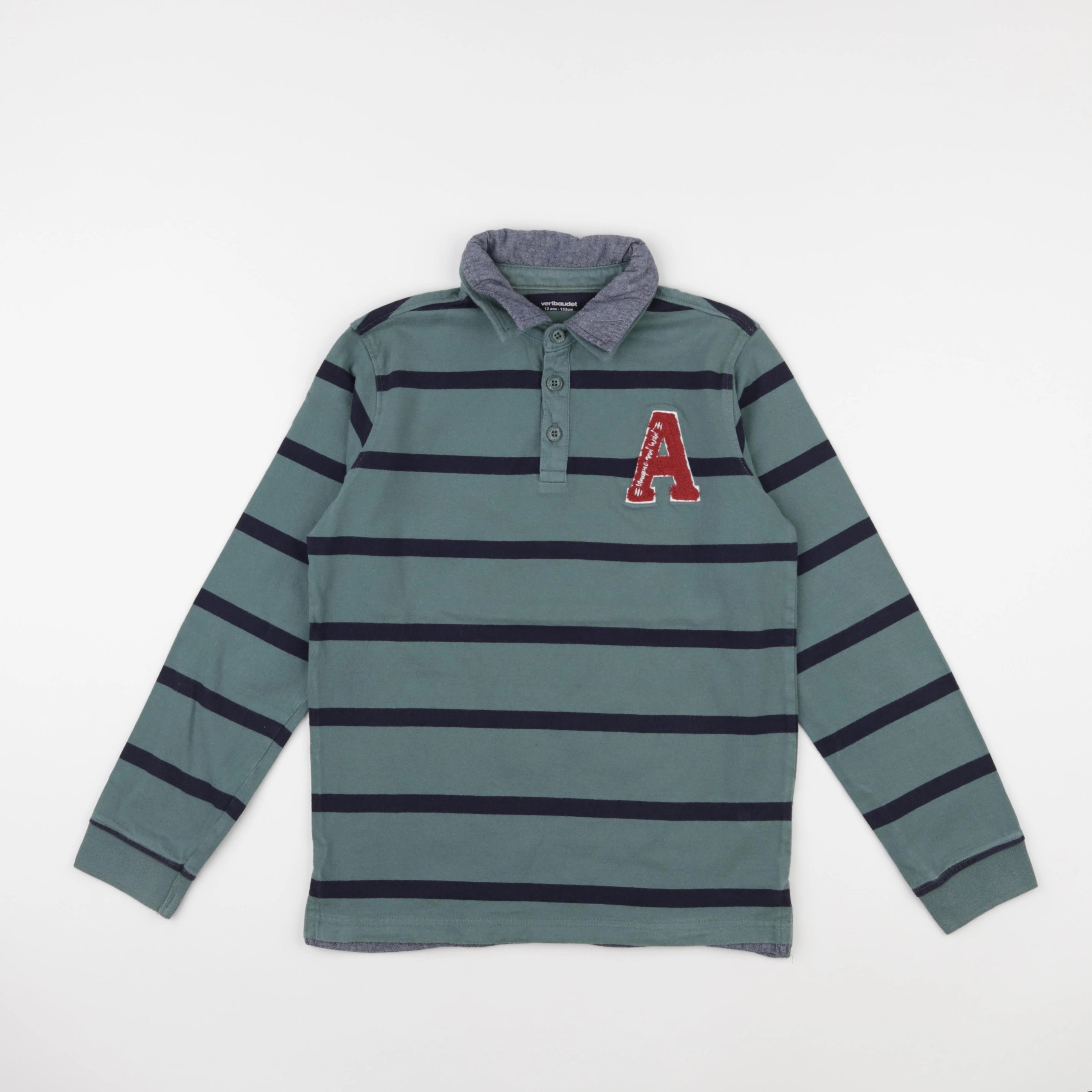 Vertbaudet - polo vert - 12 ans