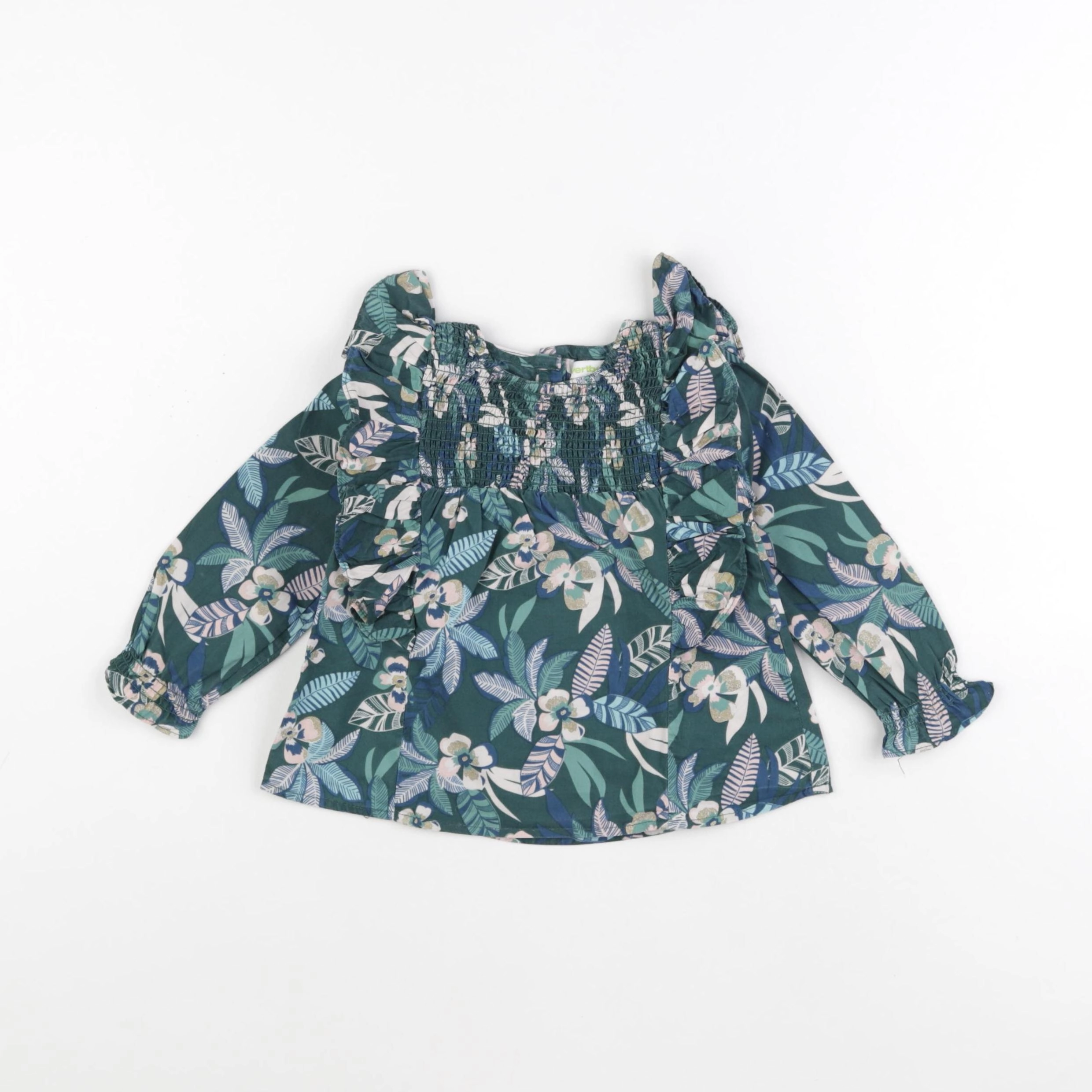 Vertbaudet - blouse vert - 2 ans