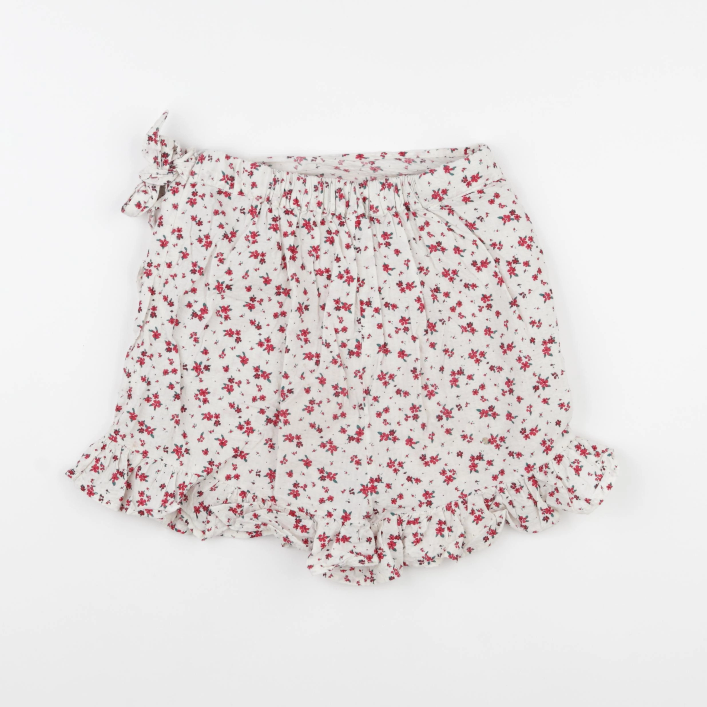 Vertbaudet - short beige, rouge - 10 ans