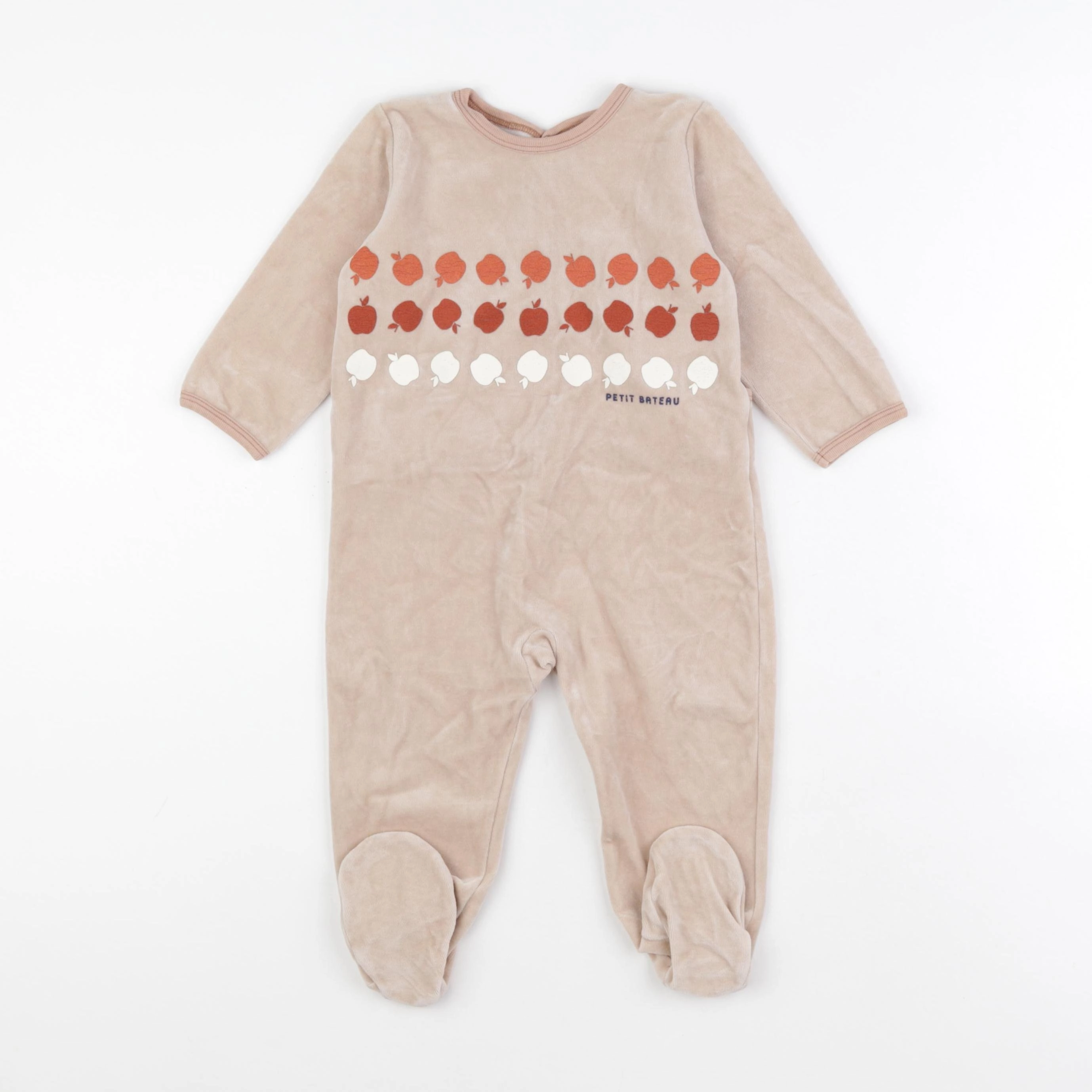Petit Bateau - pyjama velours rose - 18 mois
