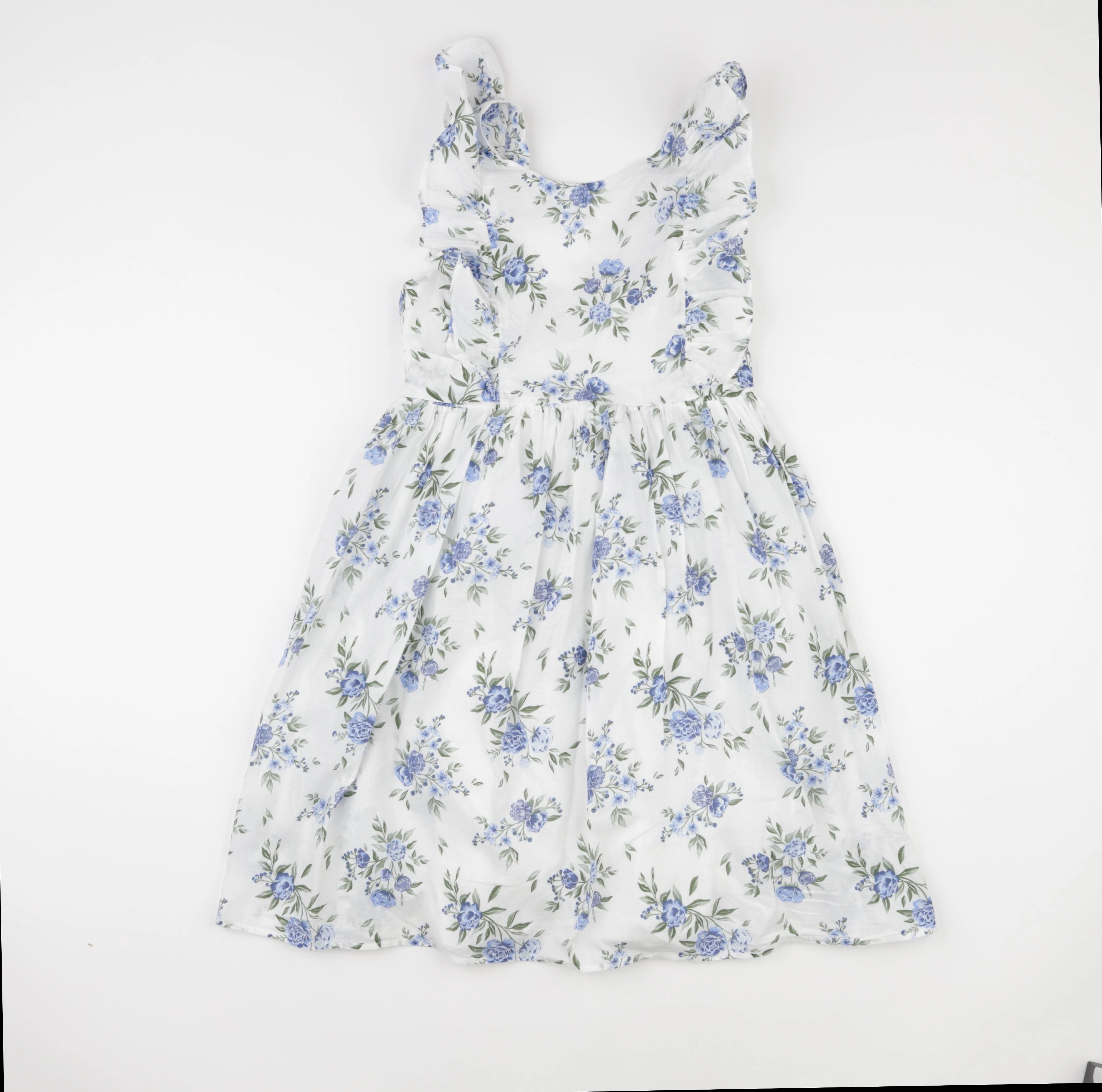 Vertbaudet - robe bleu, blanc - 10/12 ans