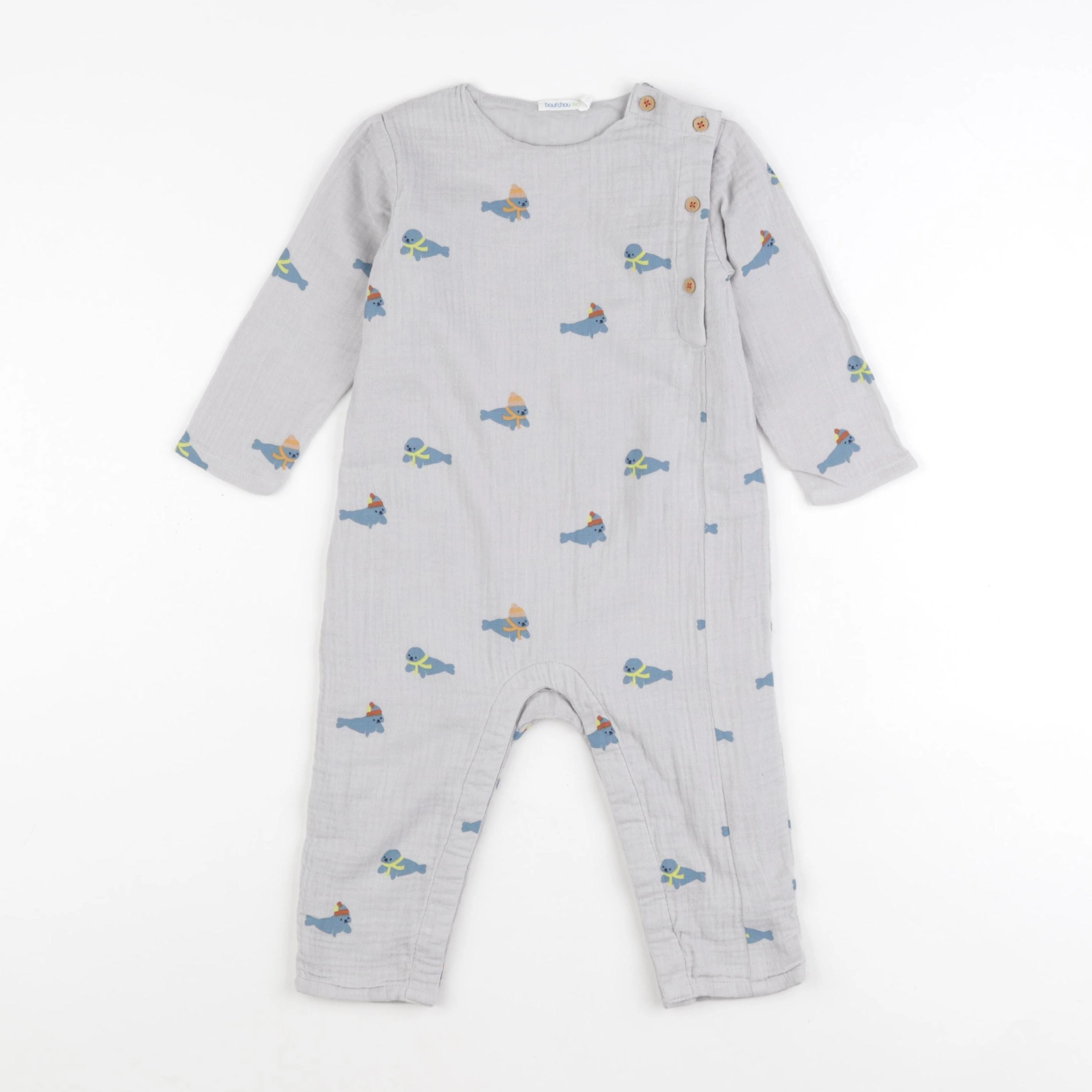Boutchou - combinaison gris - 18 mois