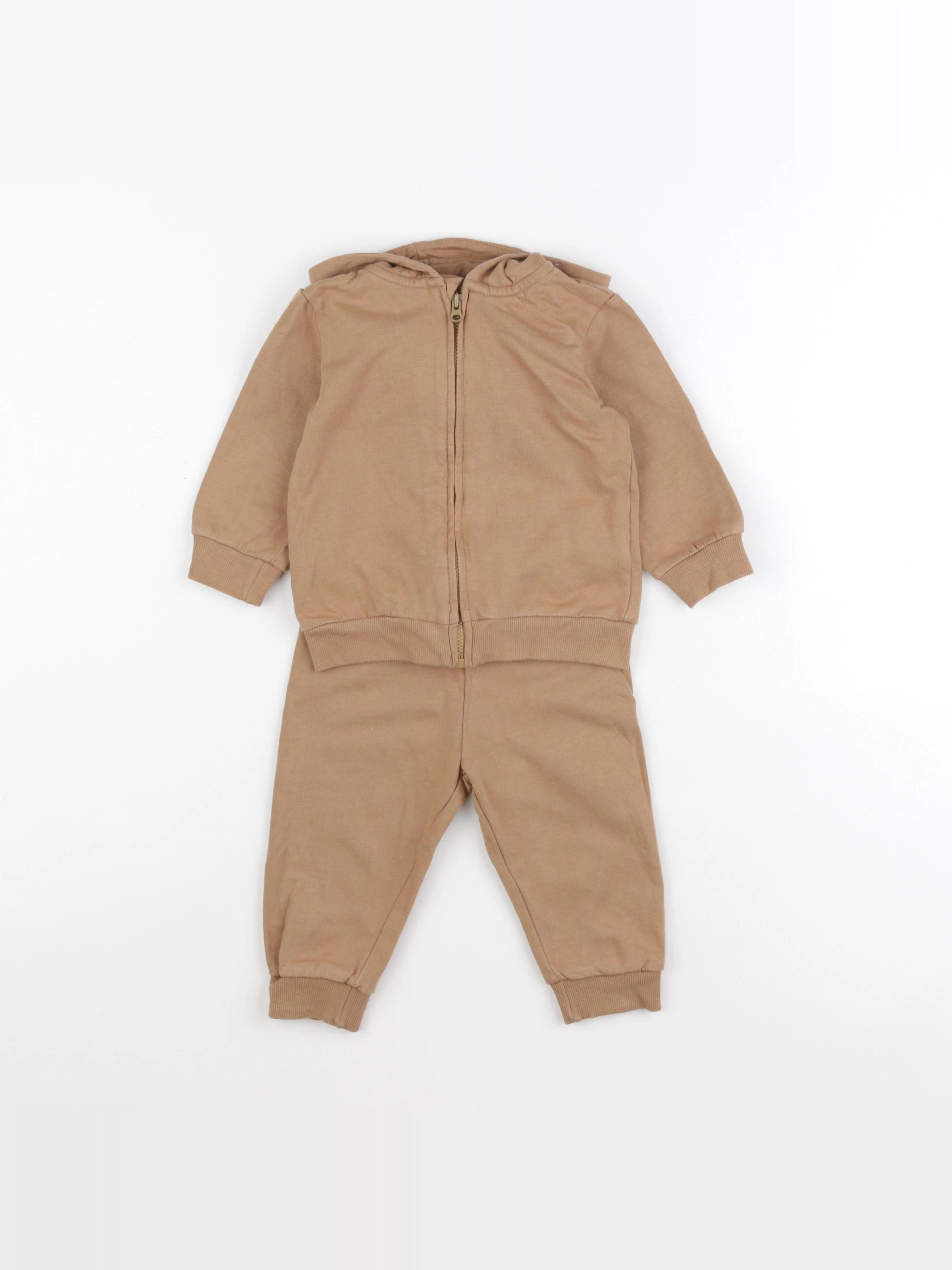 H&M - ensemble marron - 6/9 mois
