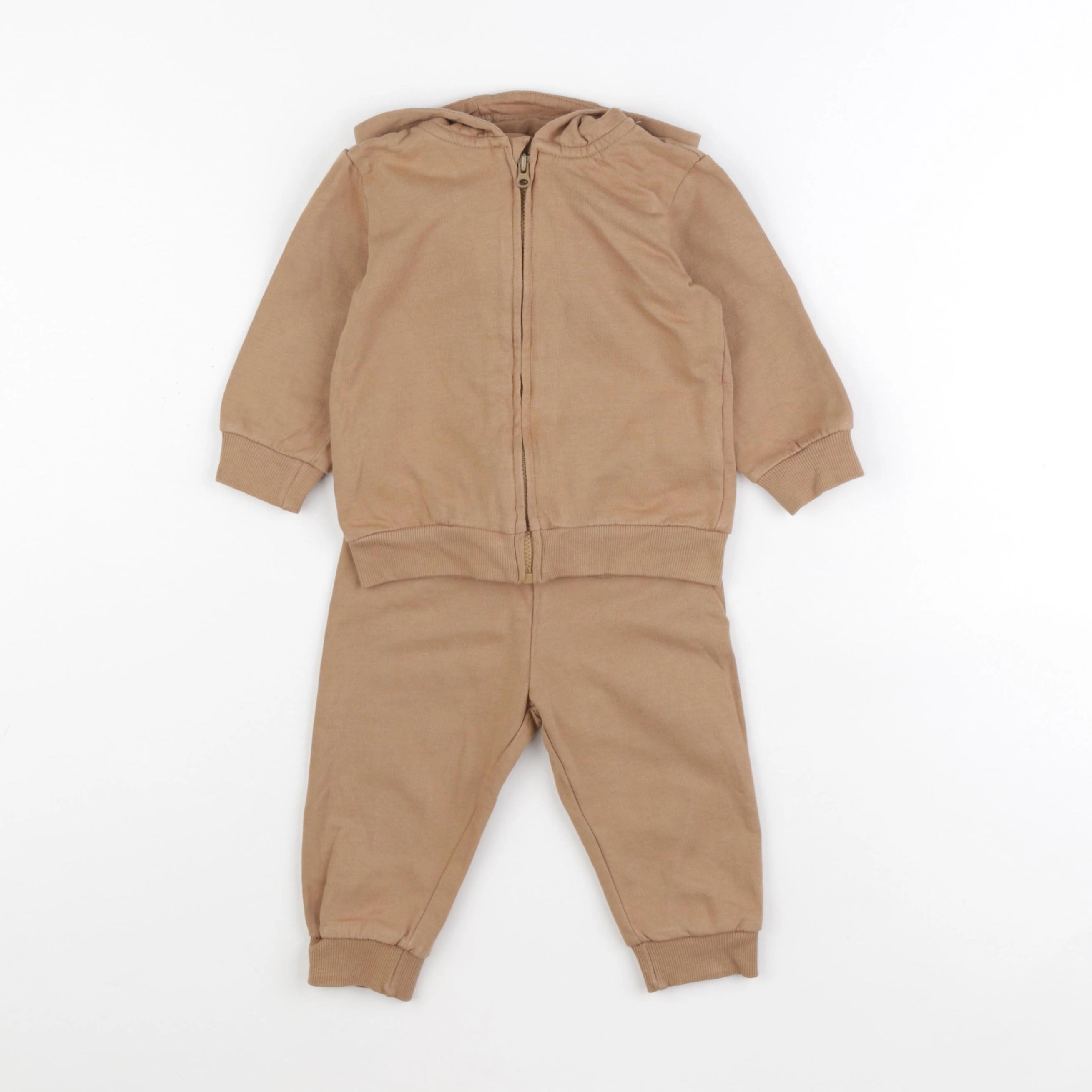 H&M - ensemble marron - 6/9 mois