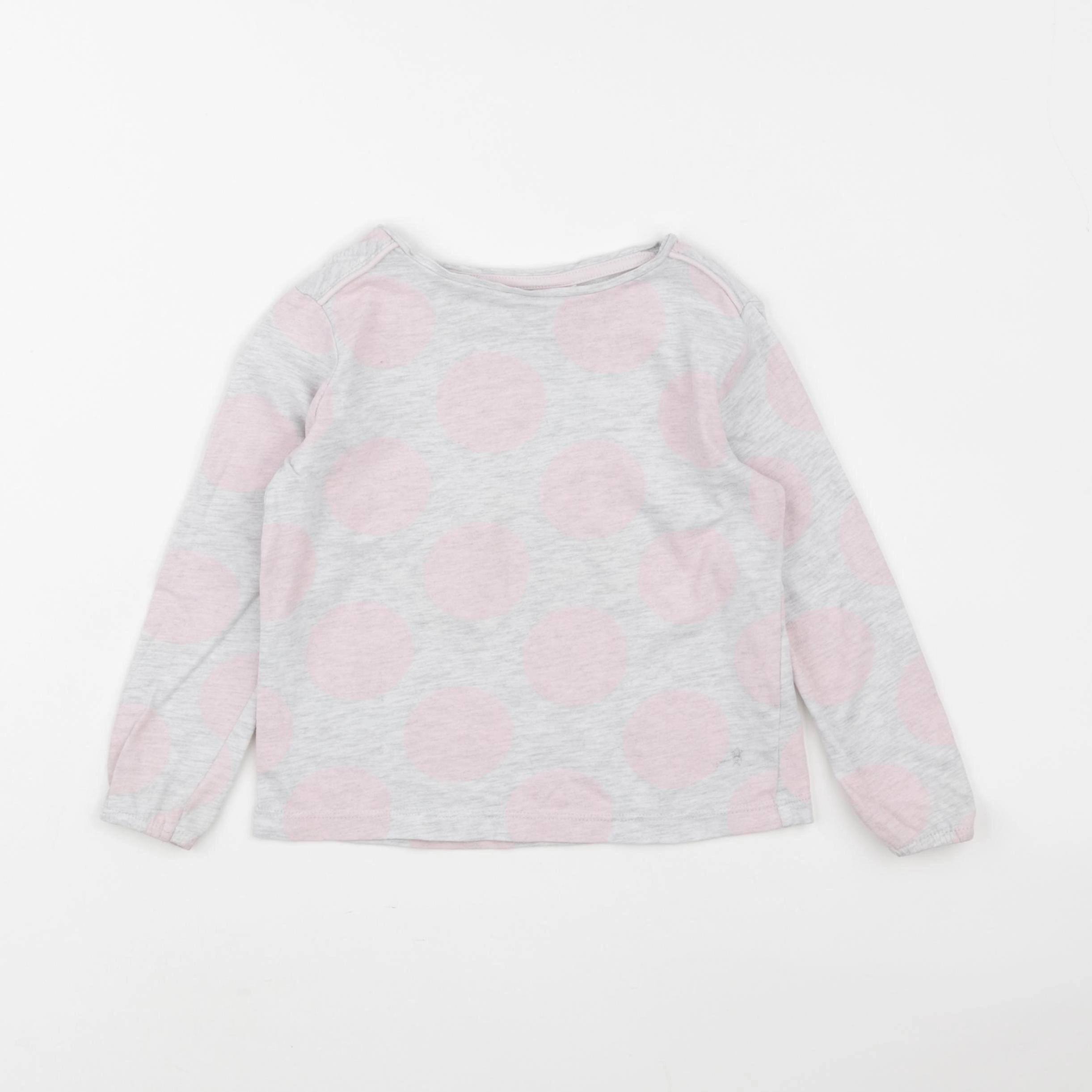 Okaidi - tee-shirt rose, gris - 3 ans