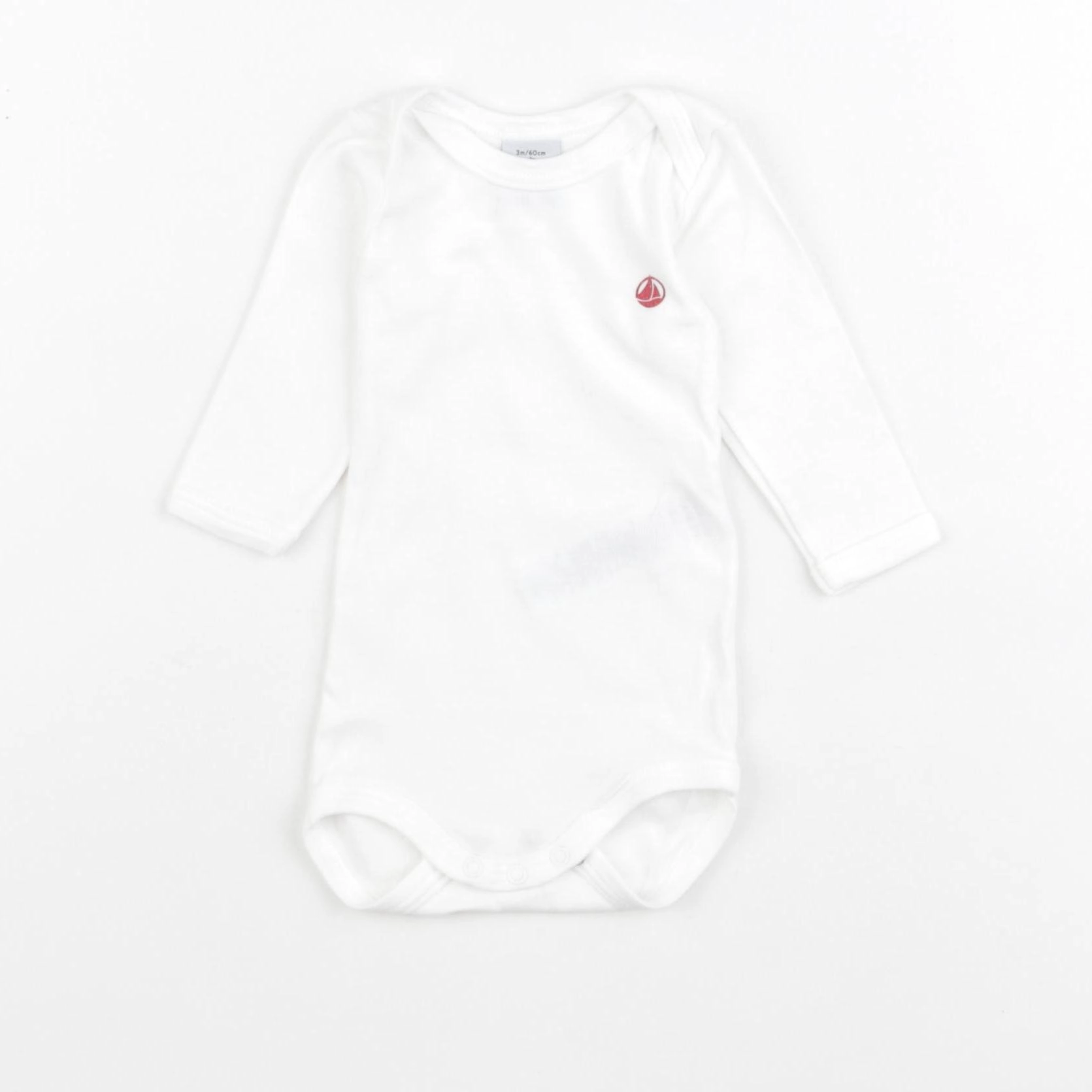 Petit Bateau - body blanc - 3 mois